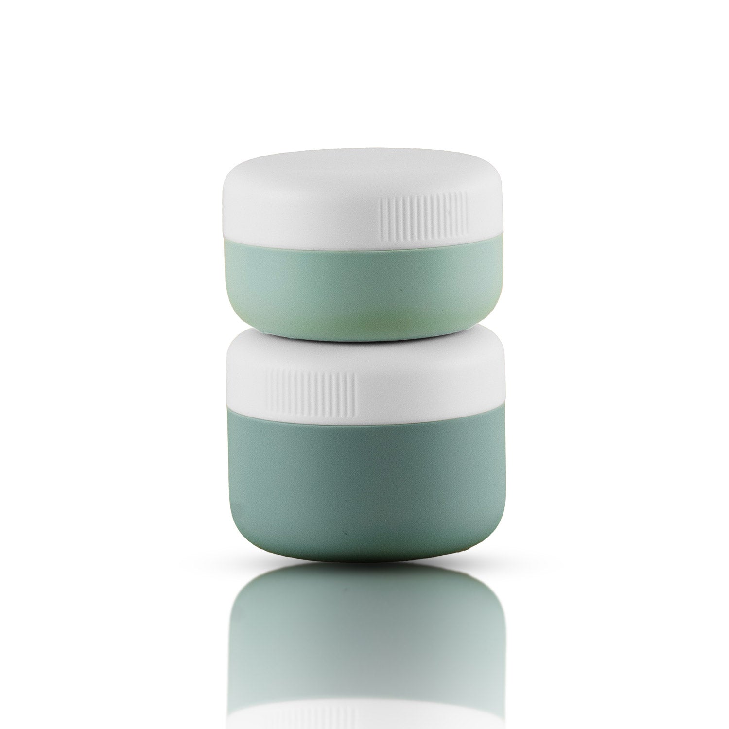 Crossing Silicone Leak Proof TSA Approved Travel Size Cream Jar 30/40 ml (2 Pack) - Mint/Sage Green