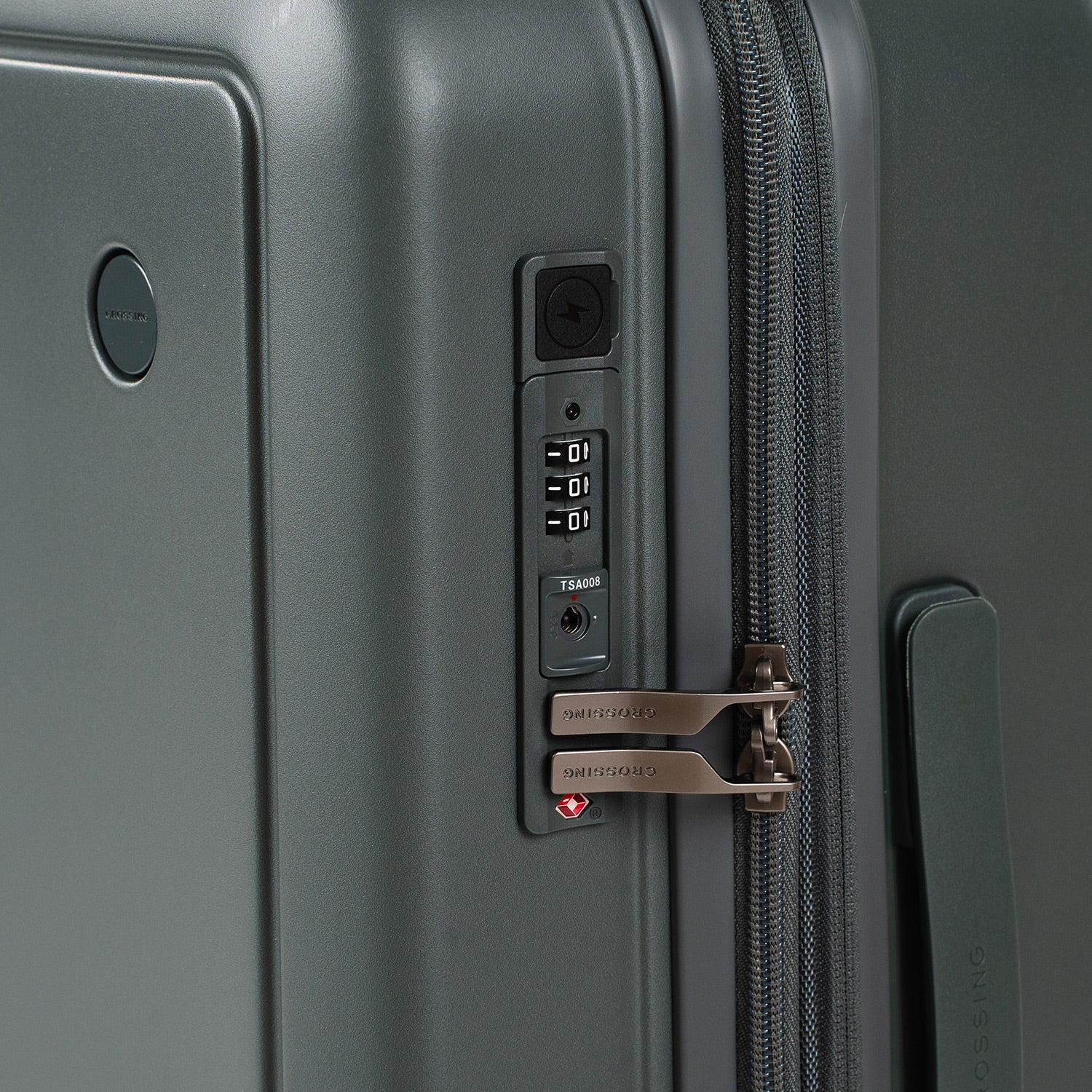 Crossing Stel Polycarbonate Carry On 20" Luggage - Green