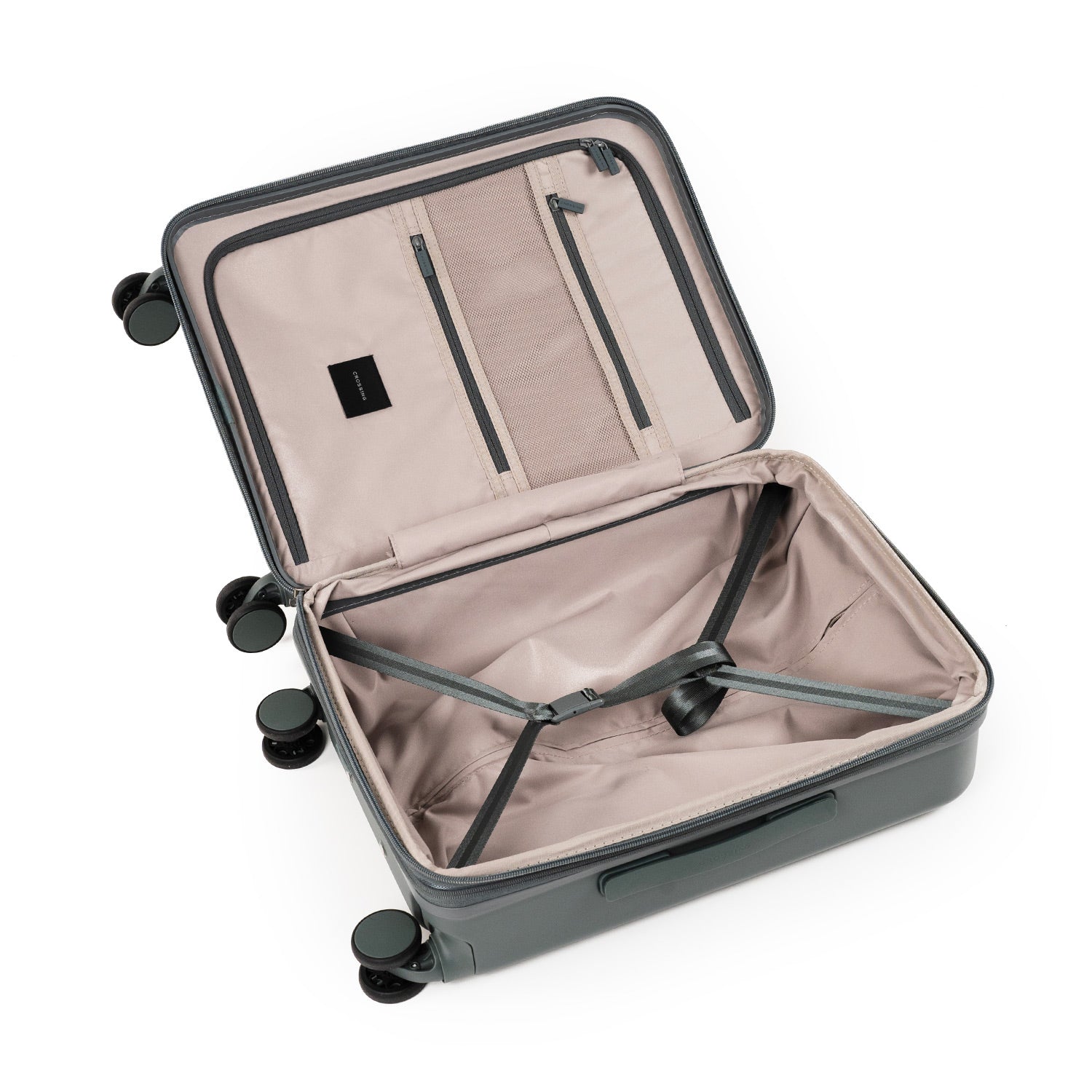 Crossing Stel Polycarbonate Carry On 20" Luggage - Green