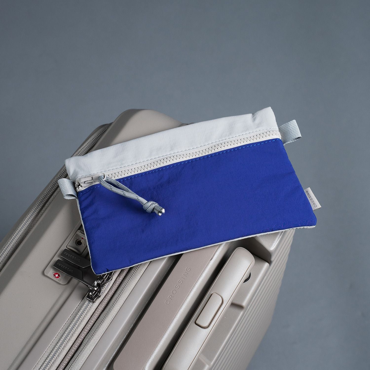 Crossing Tessa Colour Block Pouch Large - Blue/Grey