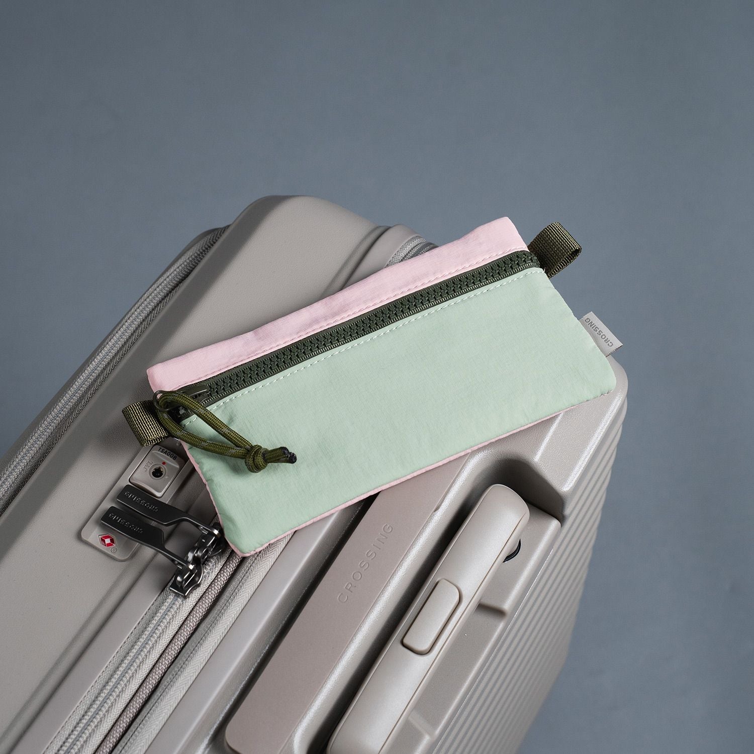 Crossing Tessa Colour Block Pouch Small - Mint/Powder Pink