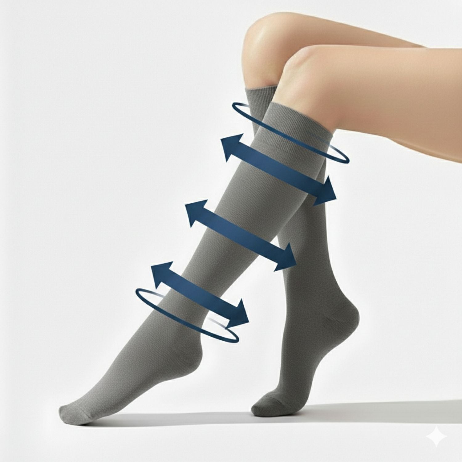 Crossing Travel & Flight Compression Socks M - Grey