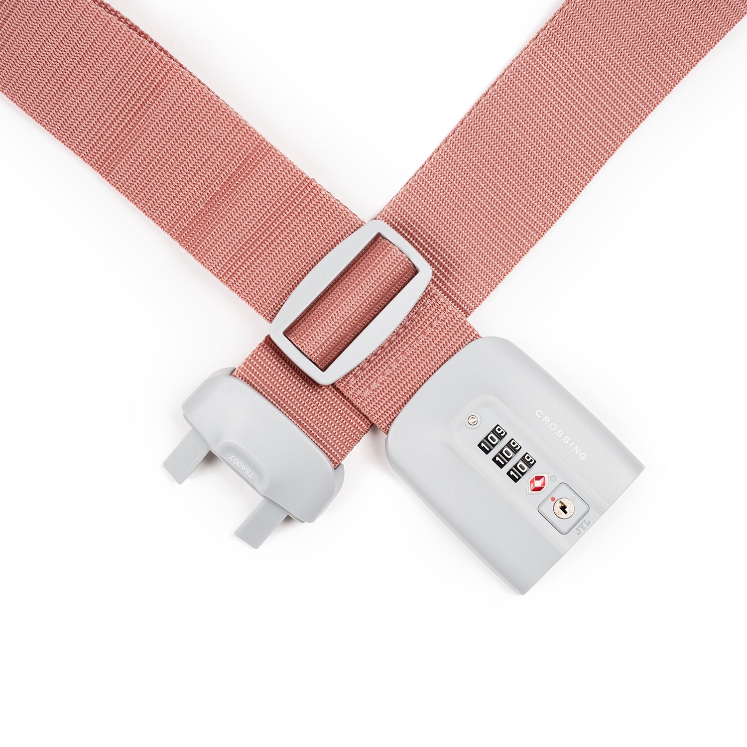 Crossing TSA 3-Dial Combination Lock Luggage Strap - Rose Quartz