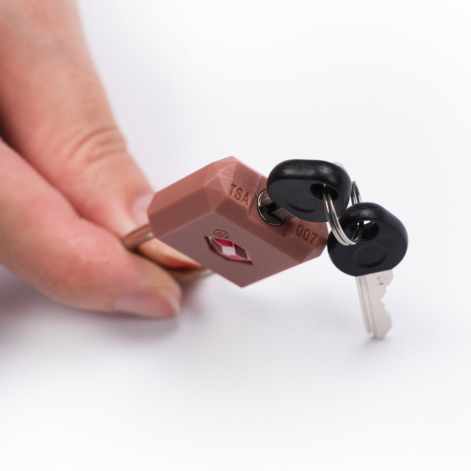 Crossing Ultra-Light TSA Travel Lock With Keys (Twin Pack) - Rose Quartz