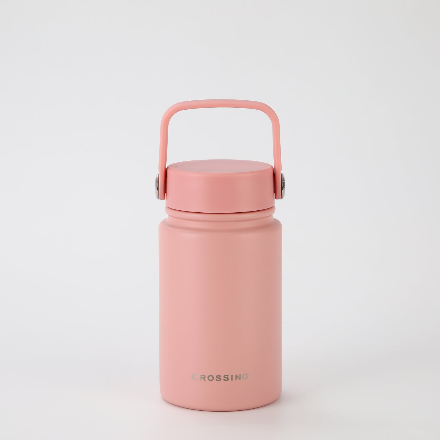 Crossing Urban Ceramic S/S Insulated Flat Cap Bottle With Handle 400ml - Dusty Rose (Dark Pink)