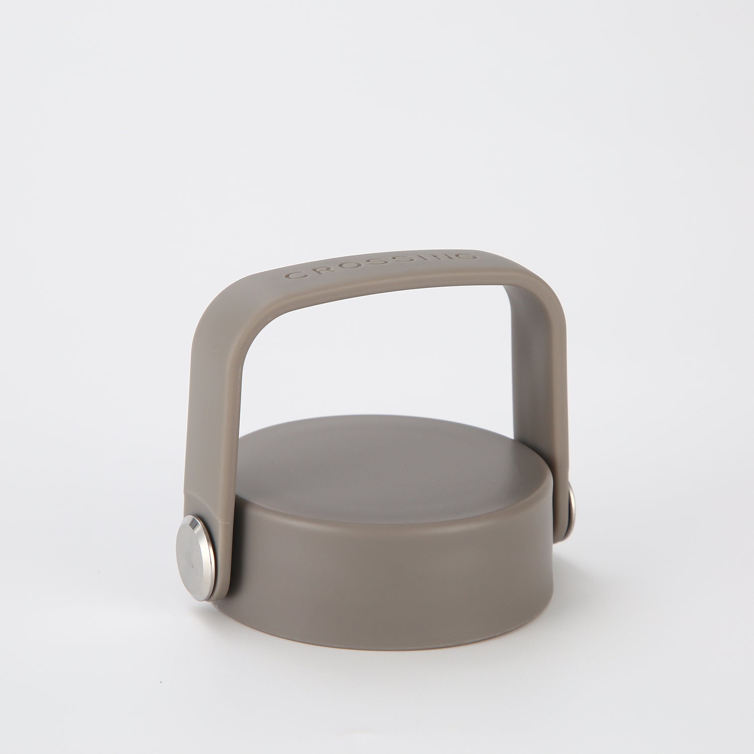 Crossing Urban Ceramic S/S Insulated Flat Cap Bottle With Handle 400ml - Latte (Light Grey)