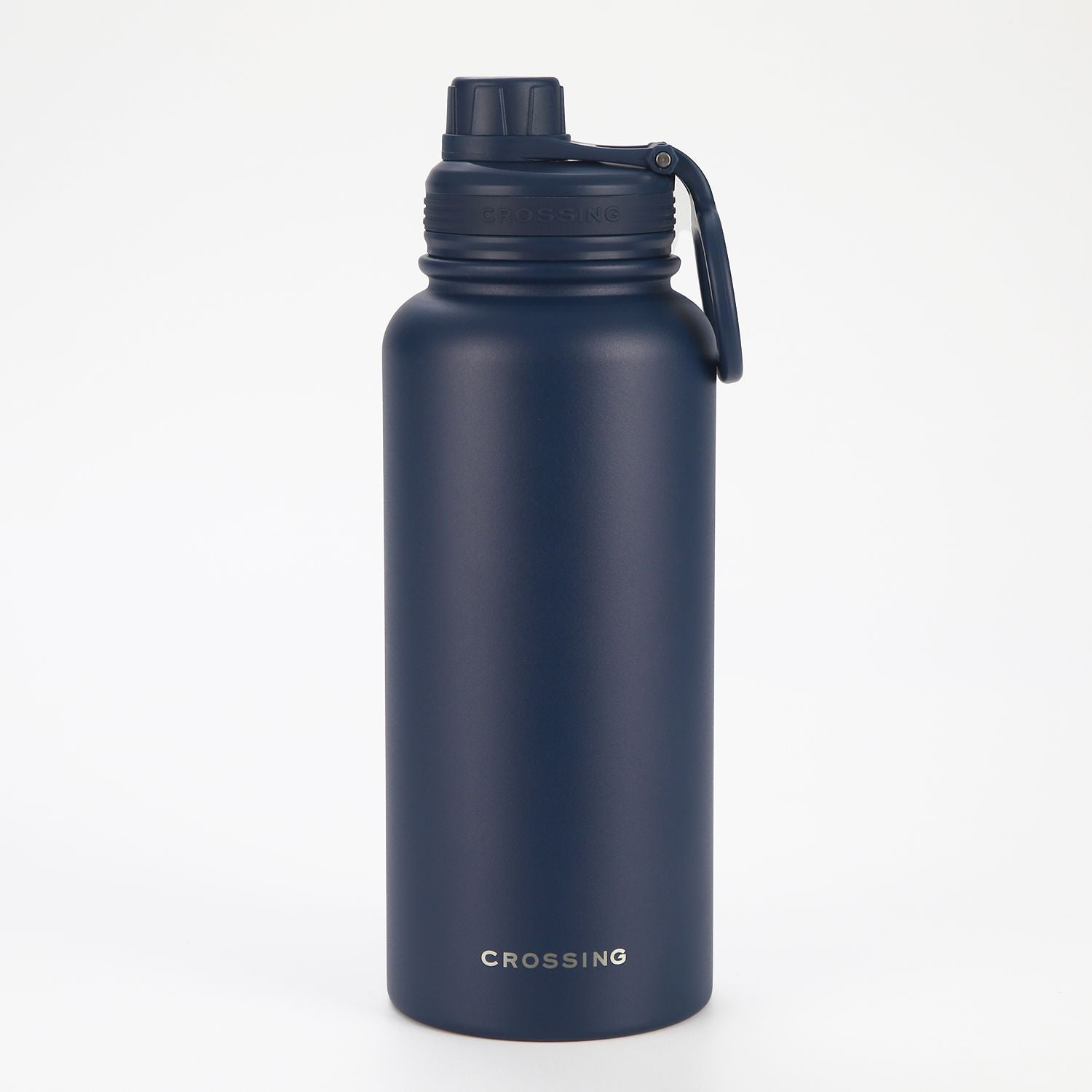 Crossing Urban Ceramic S/S Insulated Screw Cap Sports Bottle With Handle 1000ml - Ink Blue (Dark Blue)