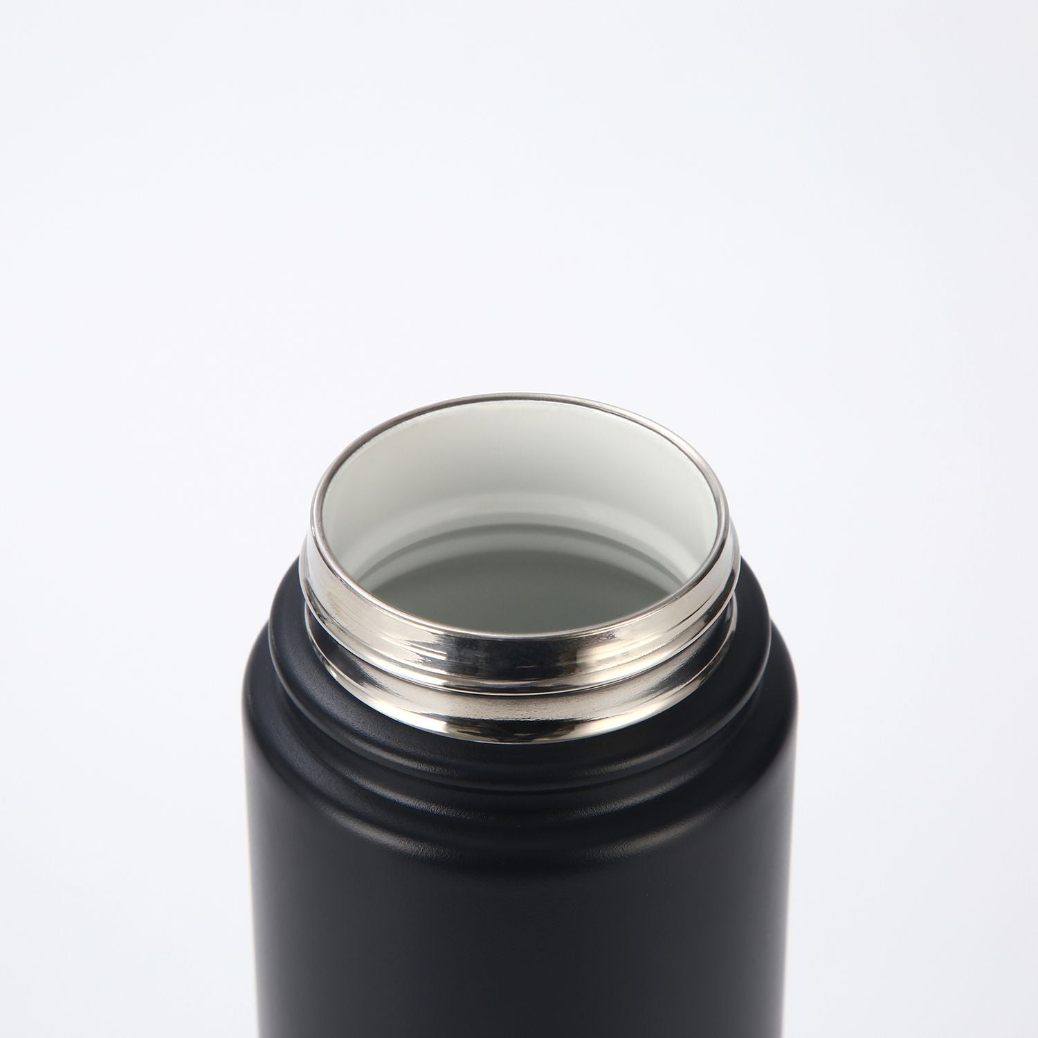 Crossing Urban Ceramic S/S Insulated Screw Cap Sports Bottle With Handle 400ml - Ebony (Black)