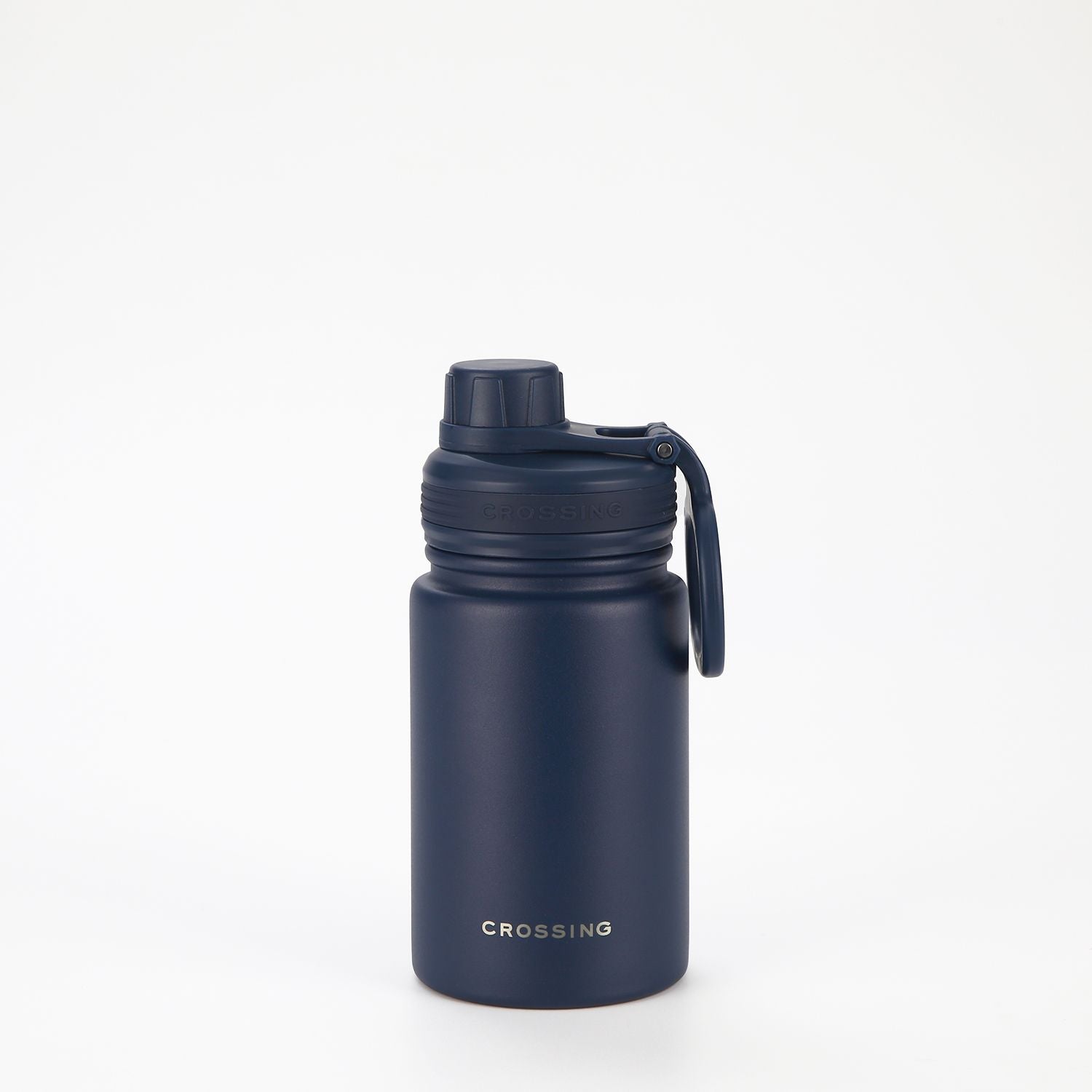 Crossing Urban Ceramic S/S Insulated Screw Cap Sports Bottle With Handle 400ml - Ink Blue (Dark Blue)