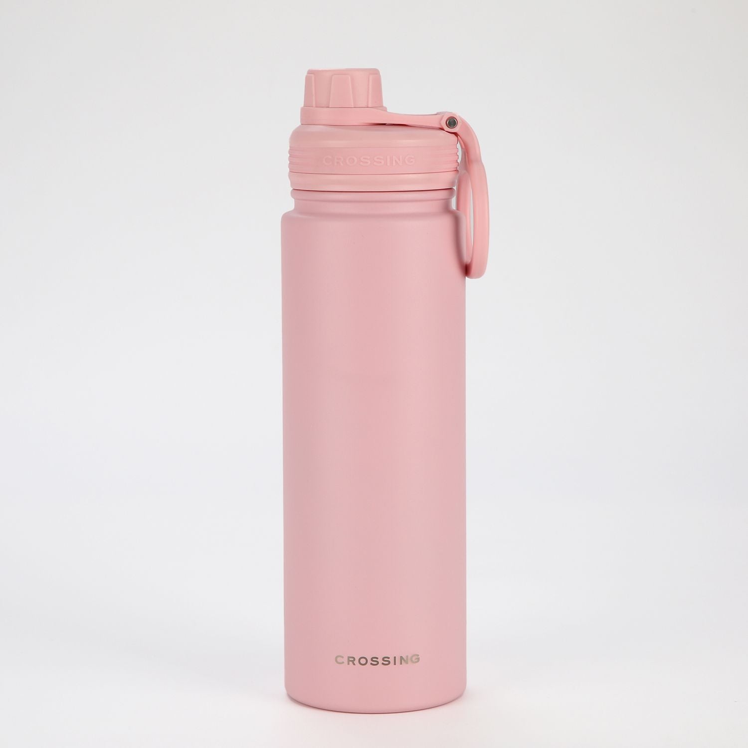Crossing Urban Ceramic S/S Insulated Screw Cap Sports Bottle With Handle 720ml - Dusty Rose (Dark Pink)