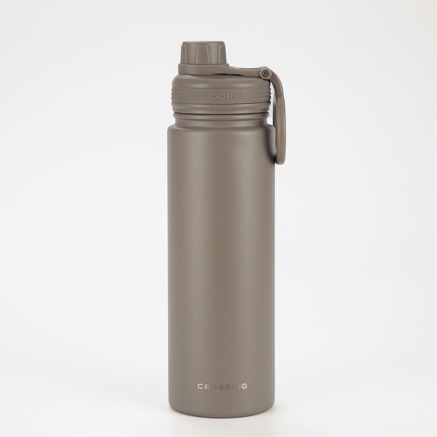 Crossing Urban Ceramic S/S Insulated Screw Cap Sports Bottle With Handle 720ml - Latte (Light Grey)
