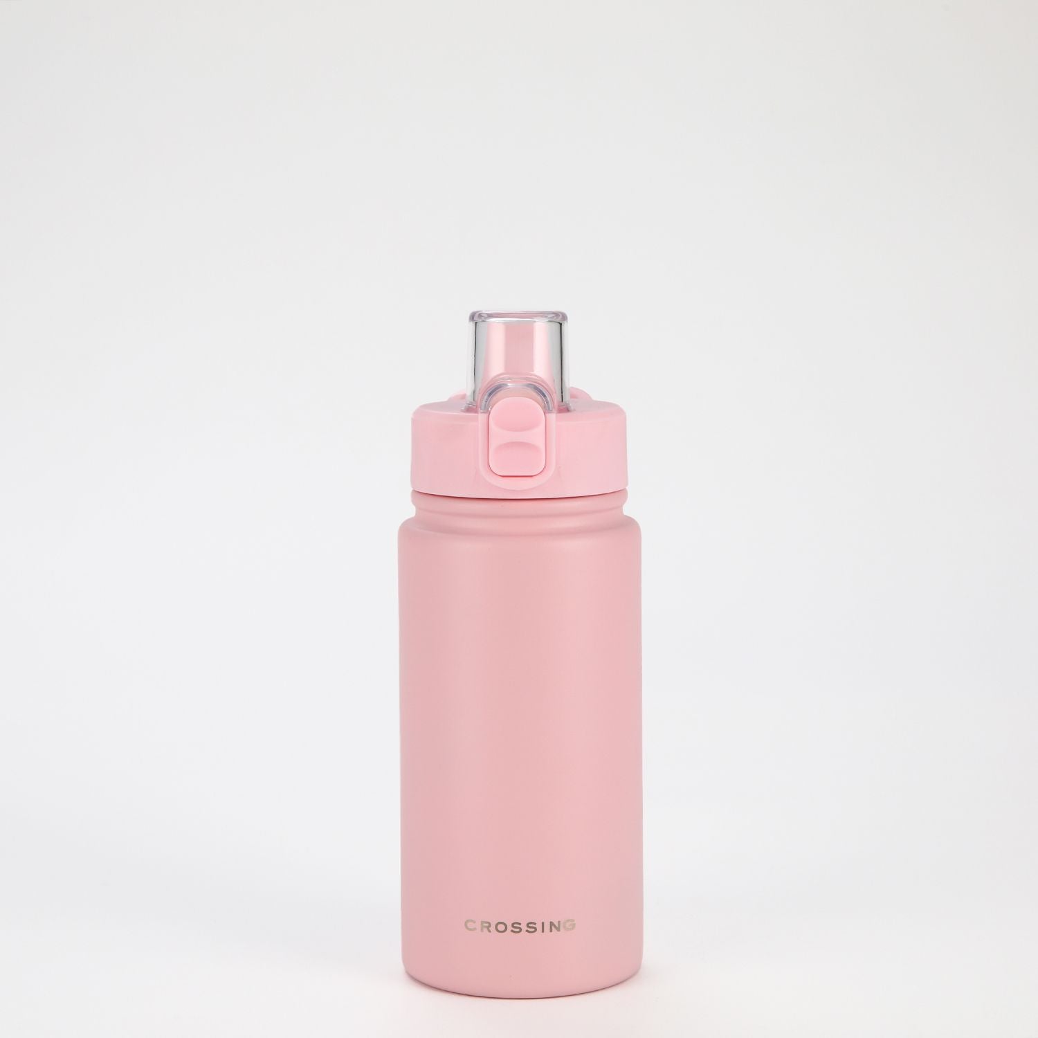 Crossing Urban Ceramic S/S Insulated Straw Sipper Cap Sports Bottle With Handle 480ml - Dusty Rose