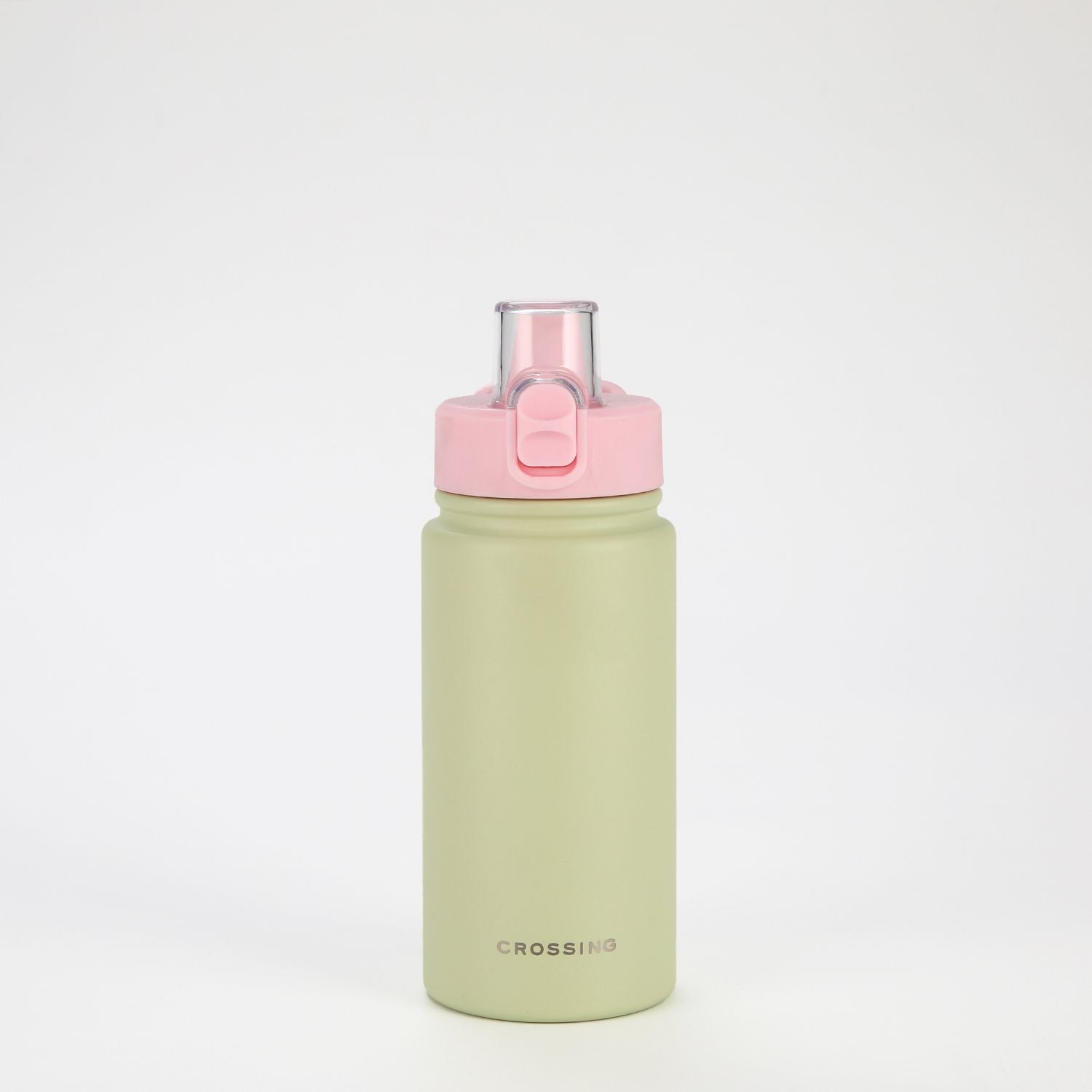 Crossing Urban Ceramic S/S Insulated Straw Sipper Cap Sports Bottle With Handle 480ml - Pistachio Pink (Mix)