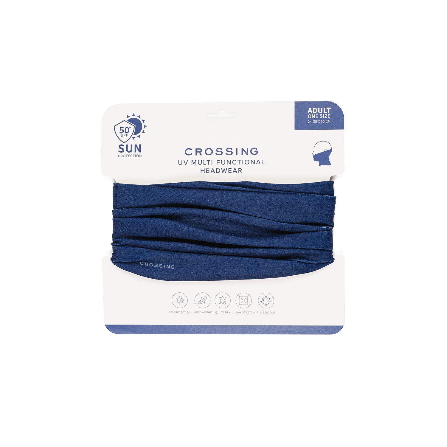 Crossing UV Multi-Functional Headwear UPF 50+ Sun Protection - Navy