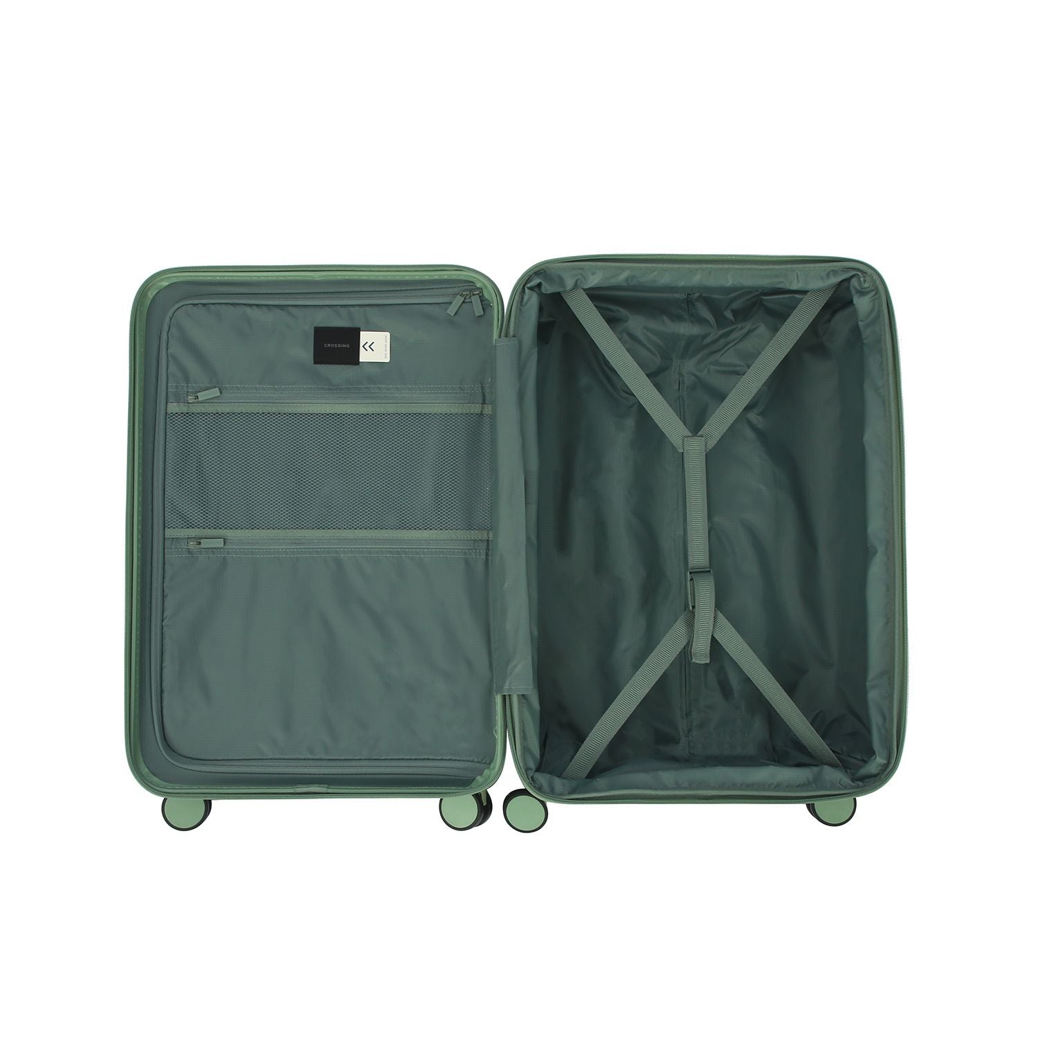 Crossing VIVE Polycarbonate Expandable Medium Luggage V2 - Sage Green
