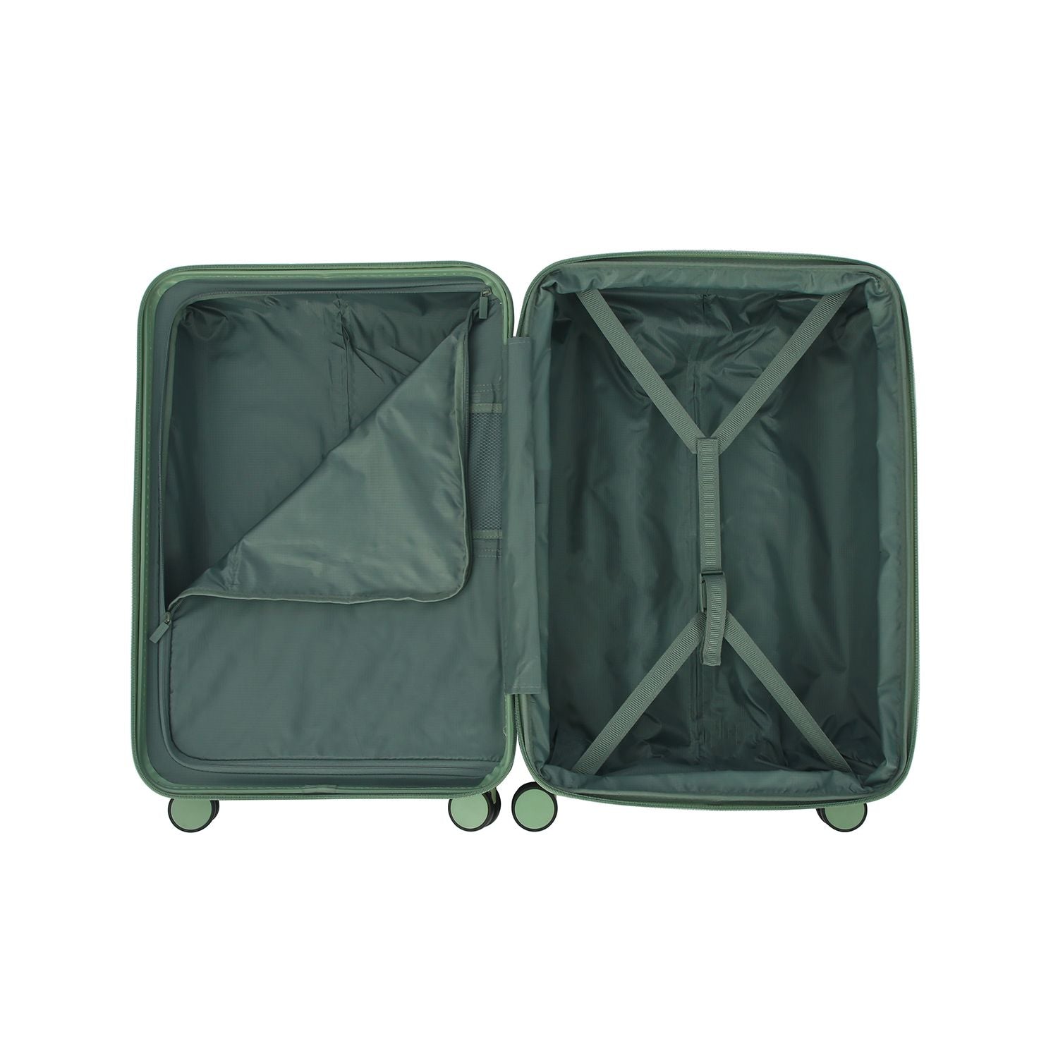 Crossing VIVE Polycarbonate Expandable Medium Luggage V2 - Sage Green