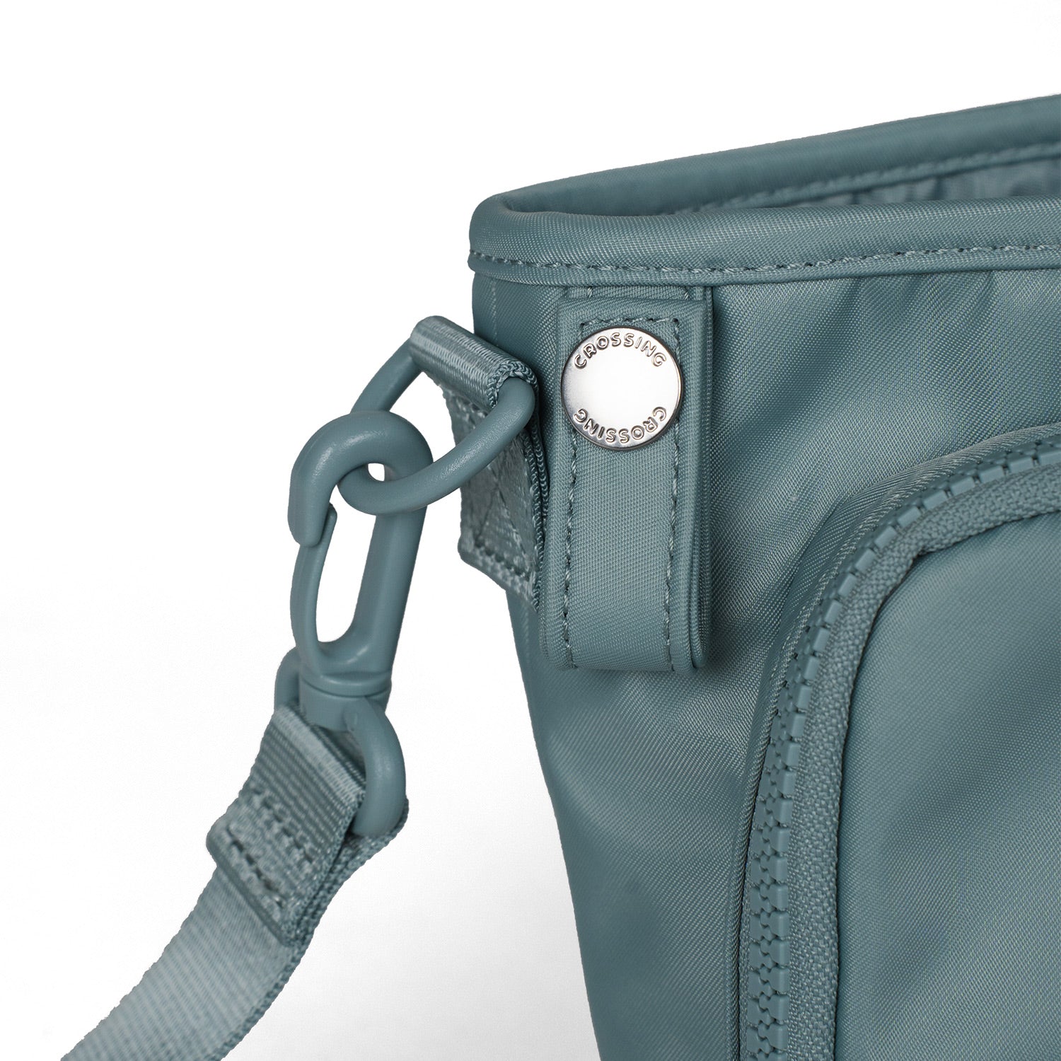 Crossing Water Bottle Crossbody Bag With Front Pocket 2L - Sage Green