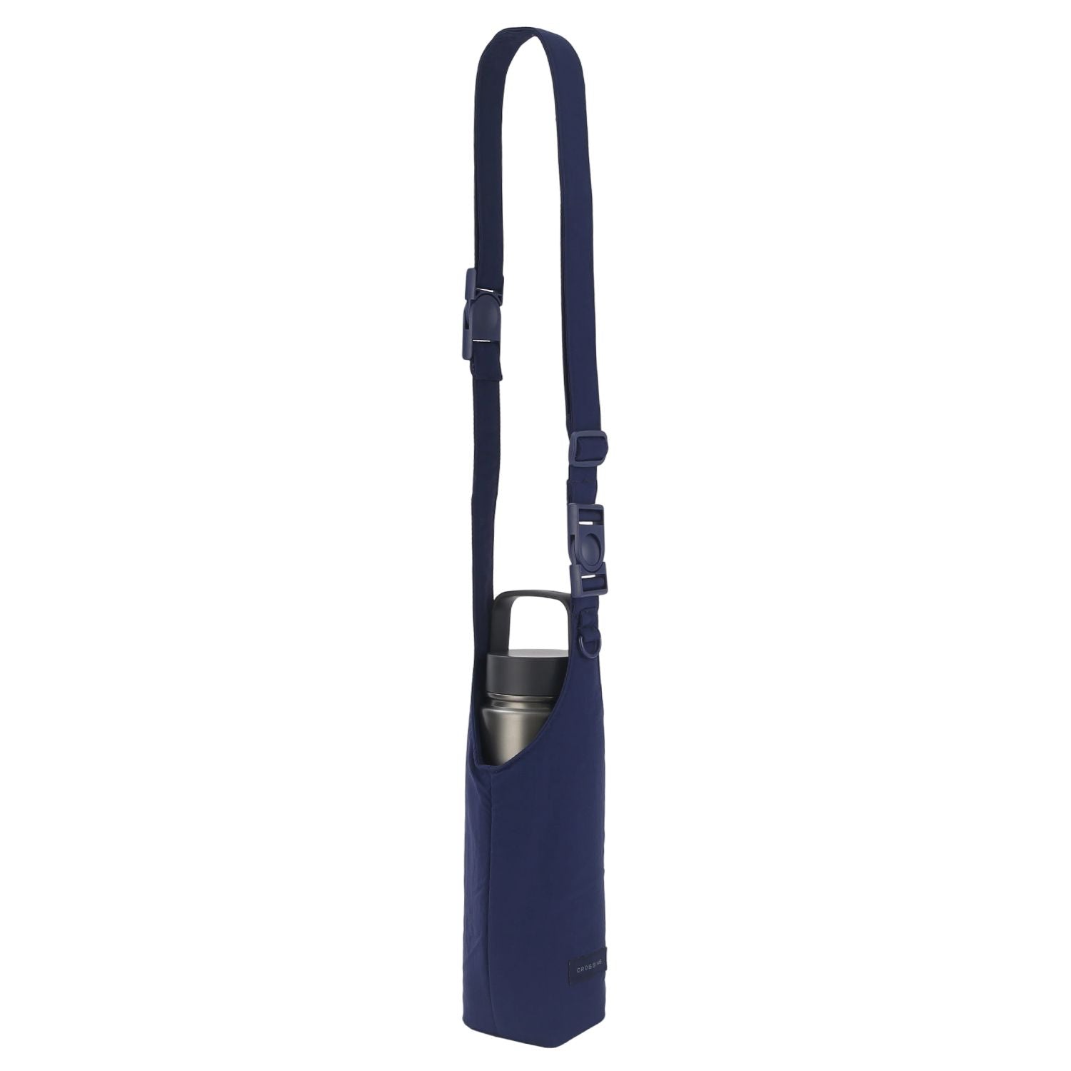 Crossing Waterproof Checked Nylon Dual Carry Water Bottle Bag - Navy