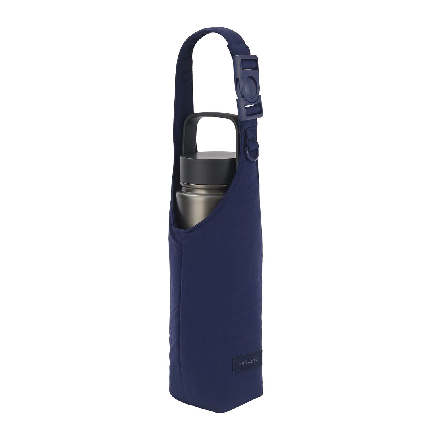 Crossing Waterproof Checked Nylon Dual Carry Water Bottle Bag - Navy