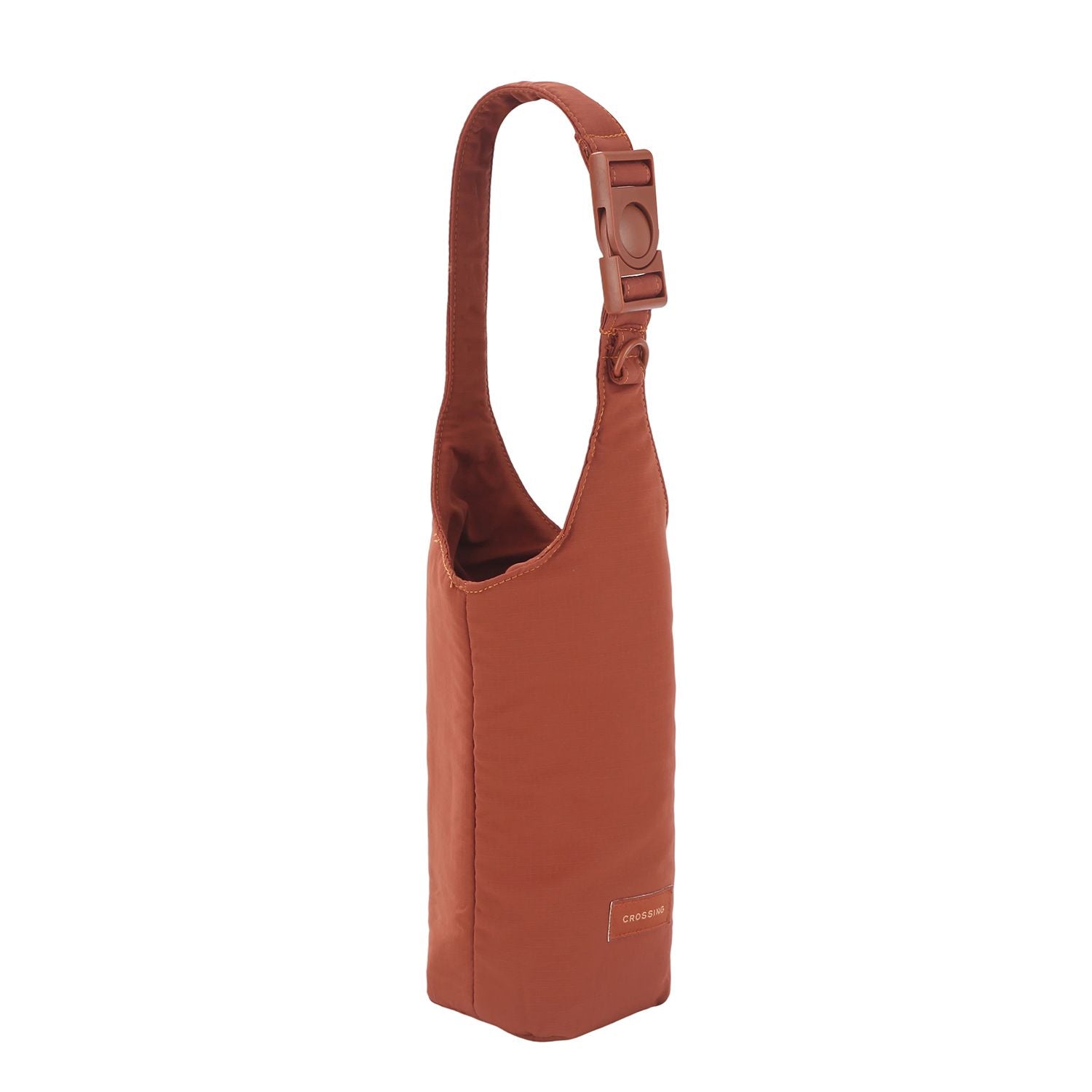 Crossing Waterproof Checked Nylon Dual Carry Water Bottle Bag - Rust