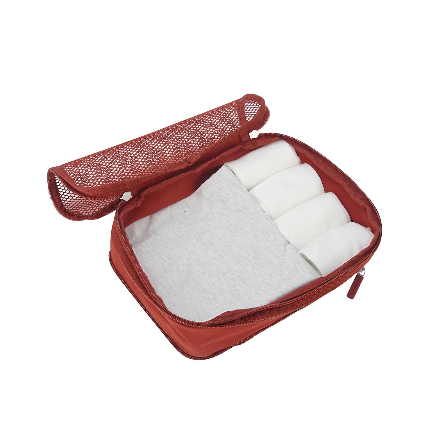 Crossing Waterproof Ripstop Nylon Compression Packing Cube S - Rust Orange