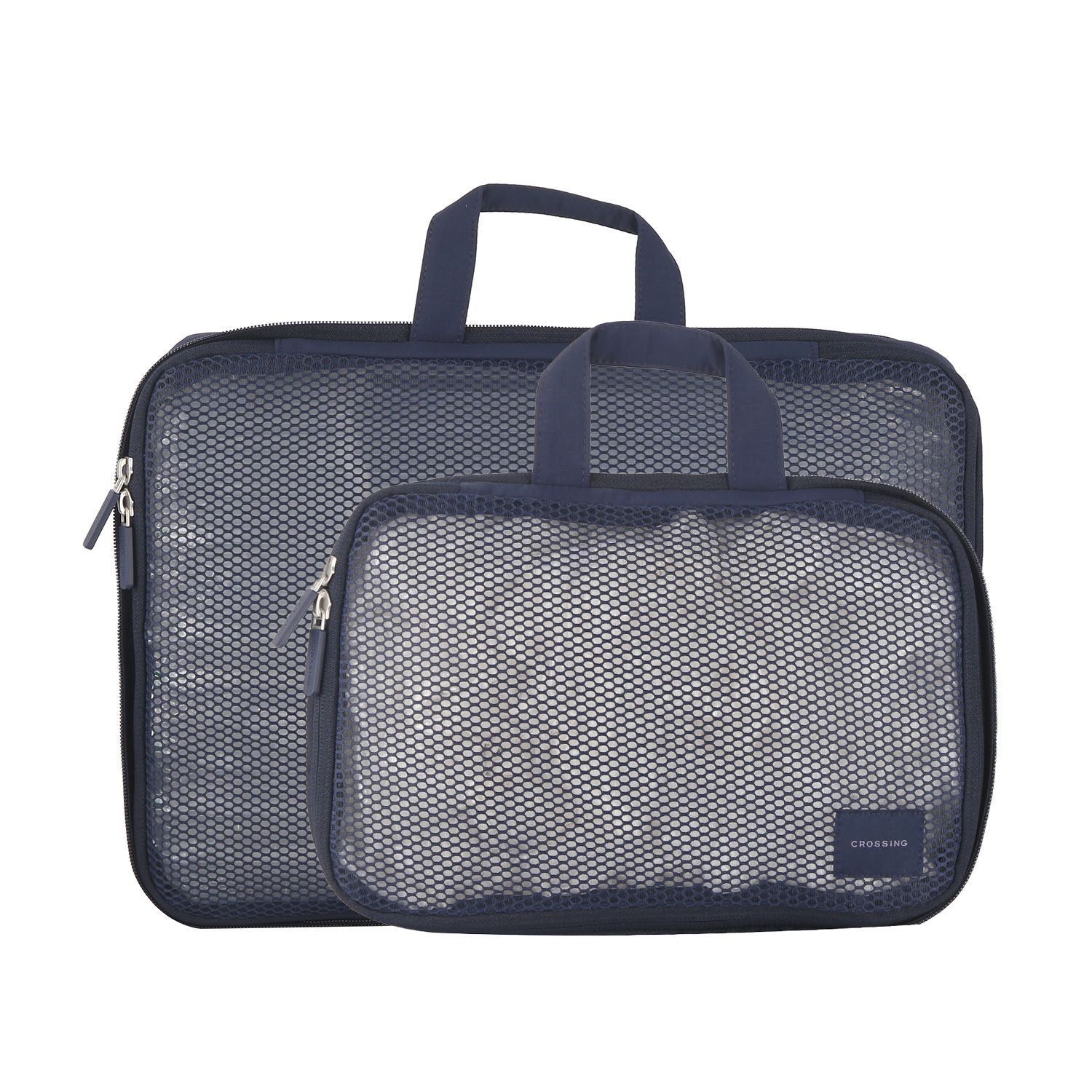 Crossing Waterproof Ripstop Nylon Compression Packing Cube Set (2-Piece Set) - Navy