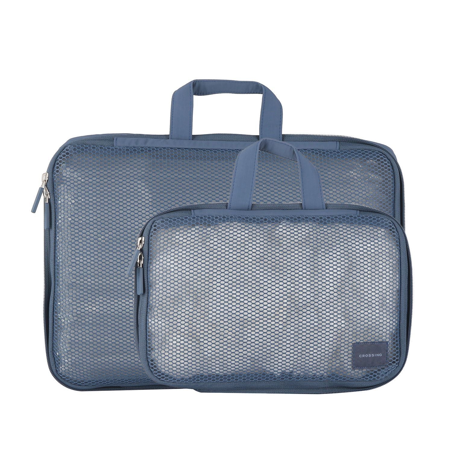 Crossing Waterproof Ripstop Nylon Compression Packing Cube Set (2-Piece Set) - Smoke Blue