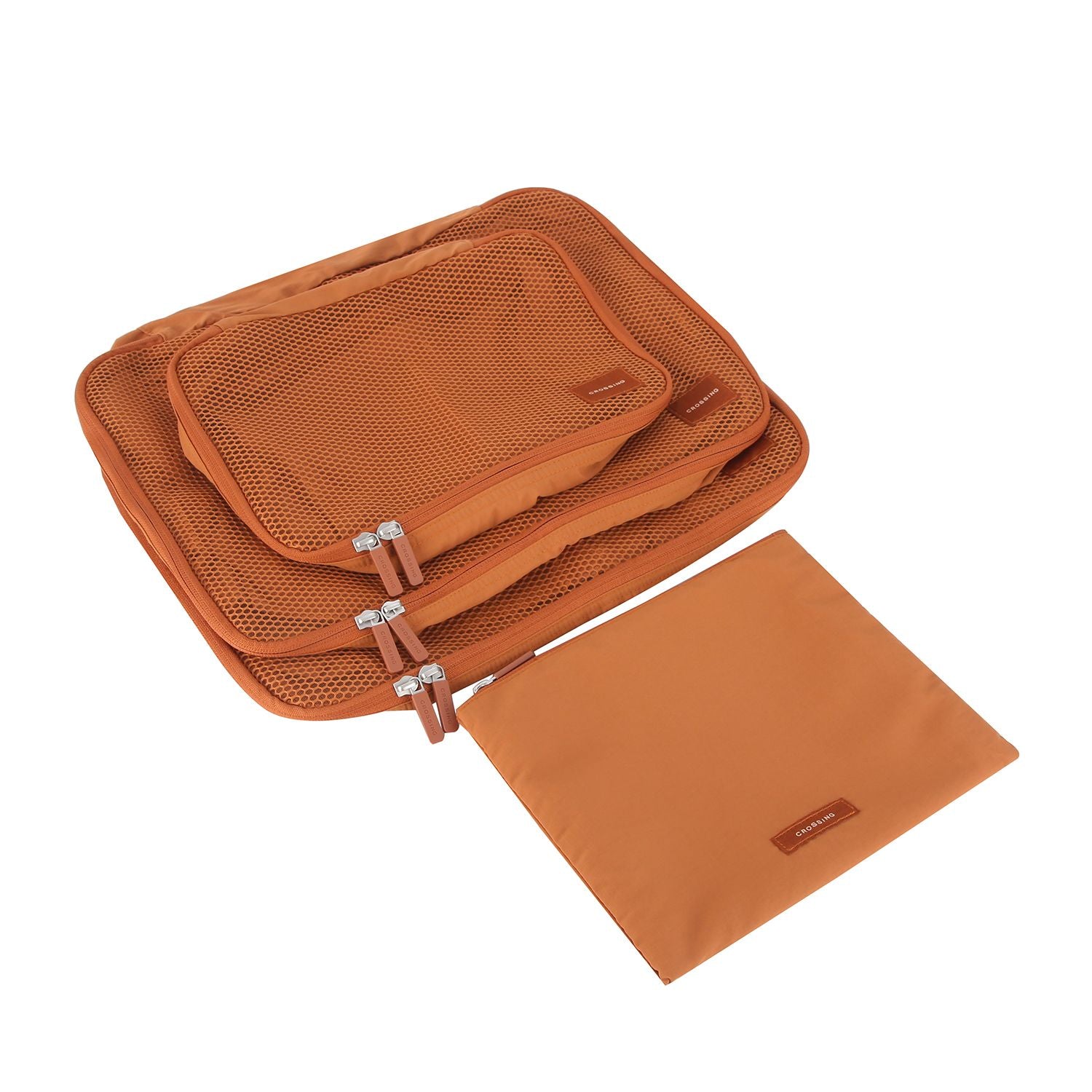 Crossing Waterproof Ripstop Nylon Packing Cube Set (4-Piece Set) - Brick