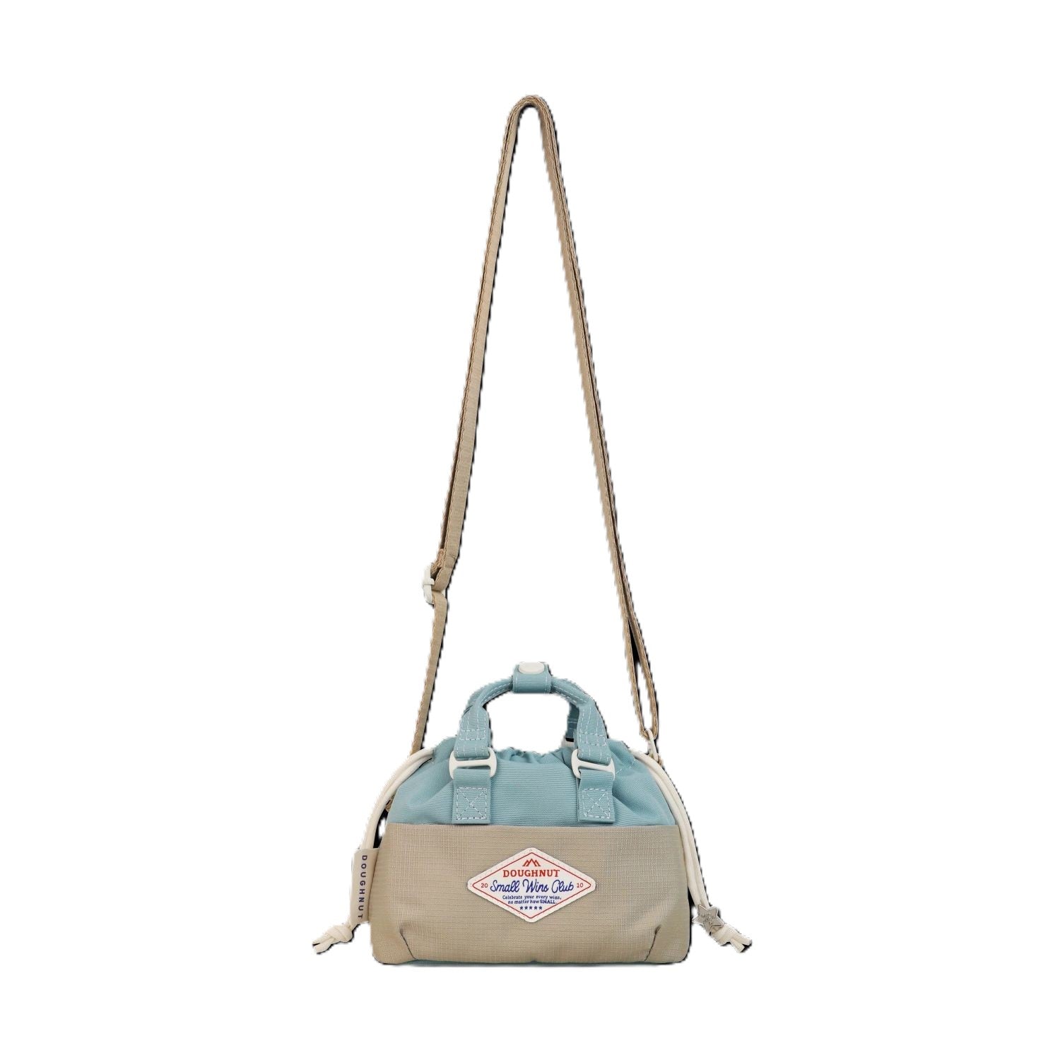 Doughnut Gossamer Tiny Minorstones Series Crossbody Bag - Blue Grey X Beige