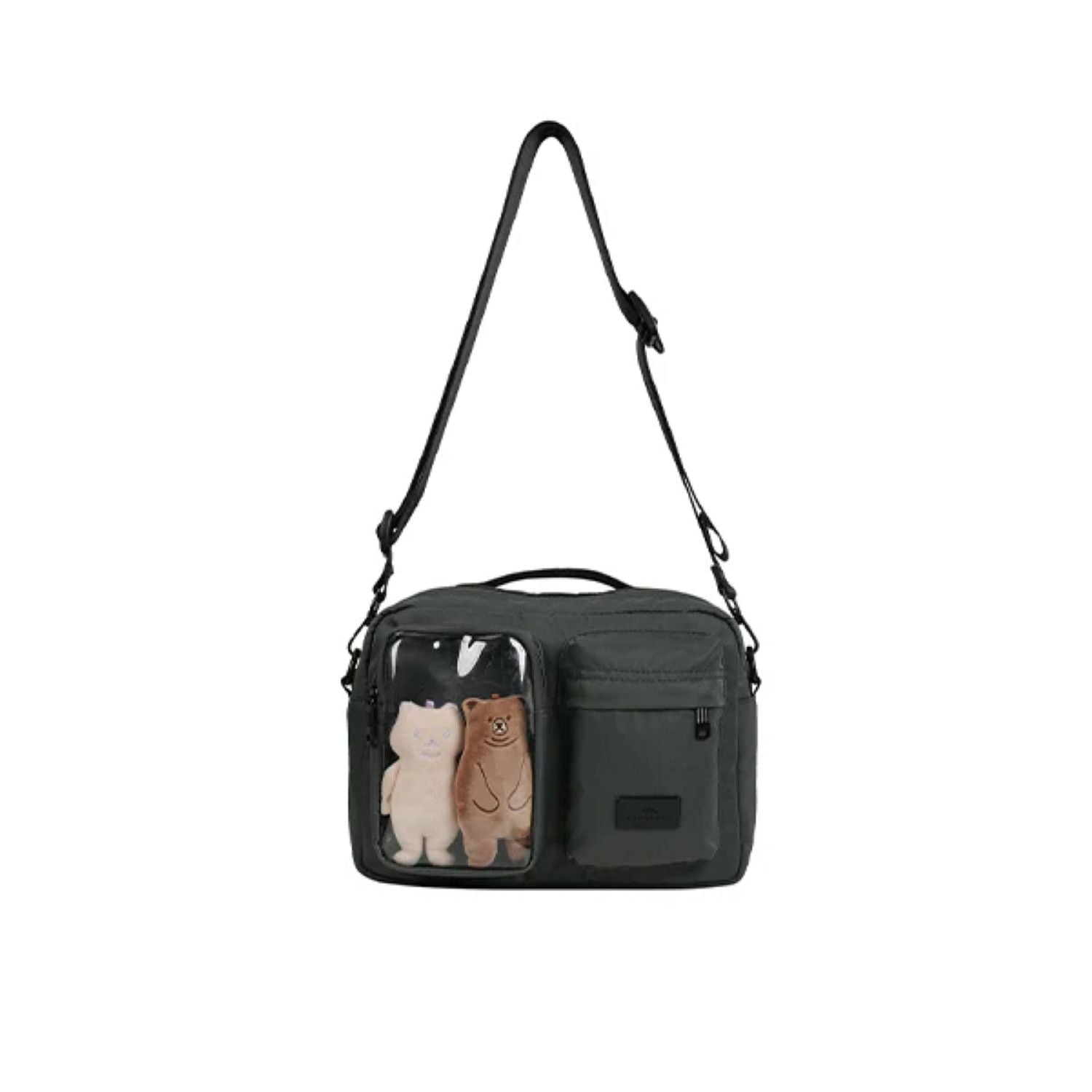 Doughnut Satchel Lucent Series Crossbody Bag - Dark Grey
