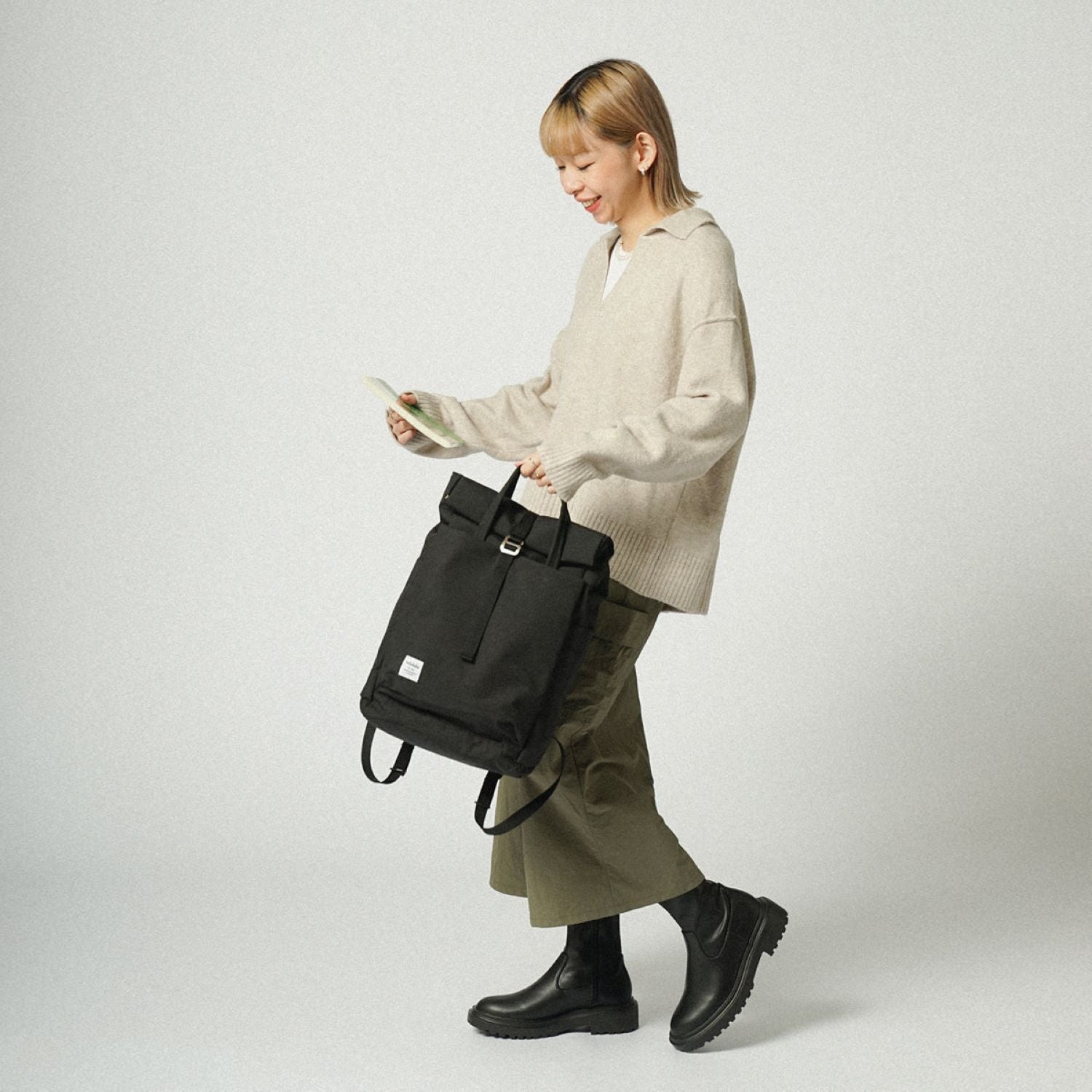 Hellolulu Kacy All Day Backpack Recycled  (Flat Black)