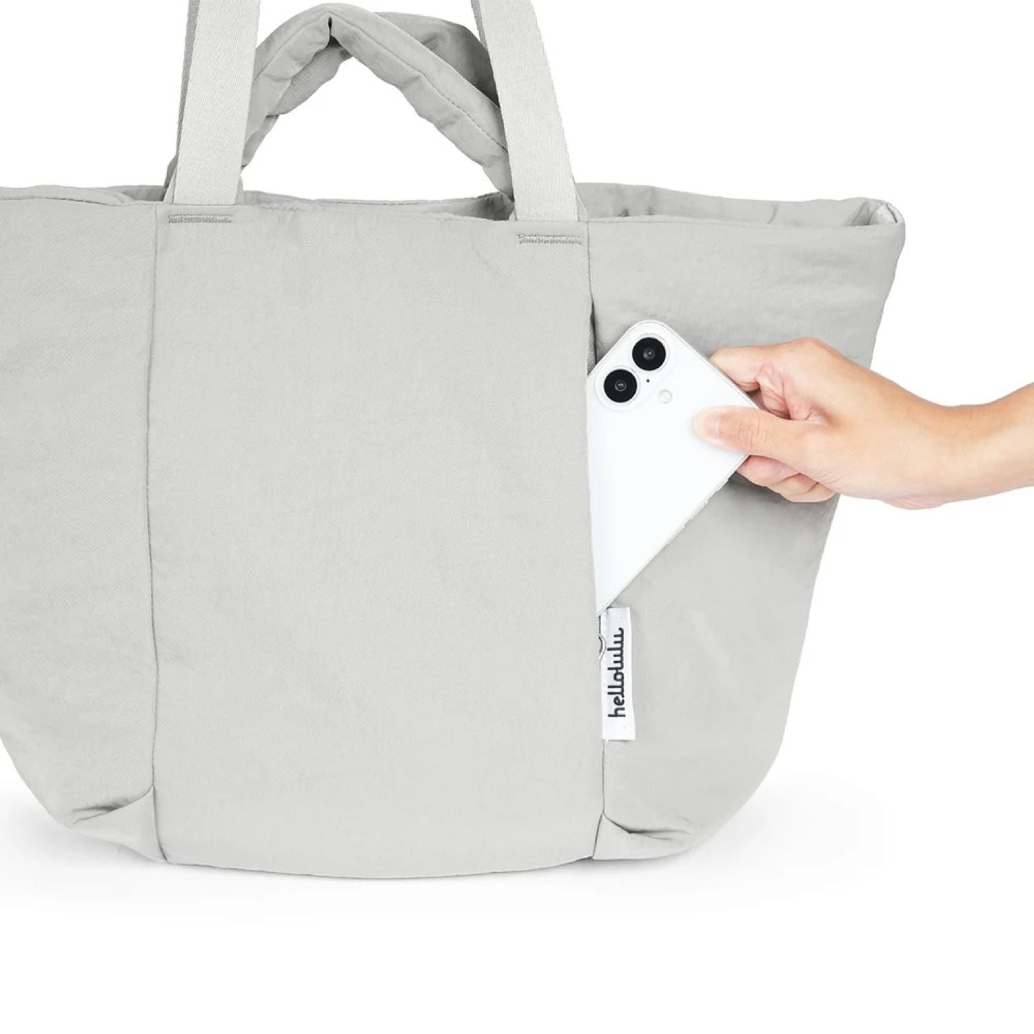 Hellolulu Kylie Convertible 2-Way Tote L (Neutral Gray)