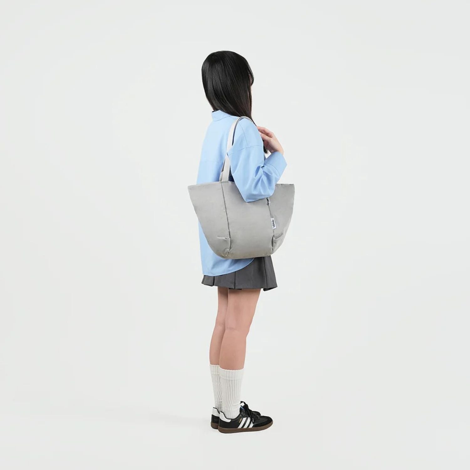 Hellolulu Kylie Convertible 2-Way Tote L (Neutral Gray)