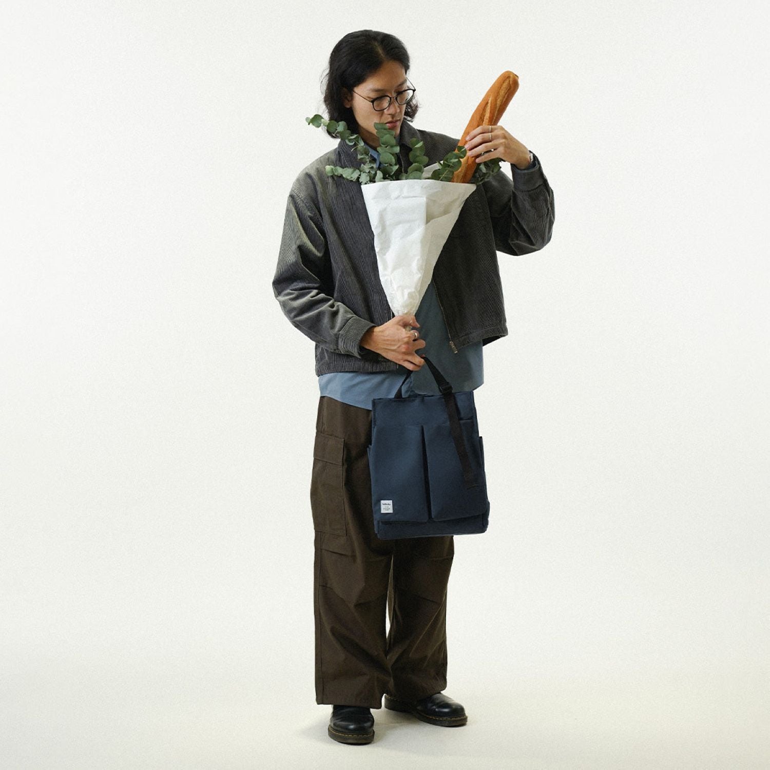 Hellolulu Luke 3 Way Vertical Tote Recycled (Dark Sapphire)