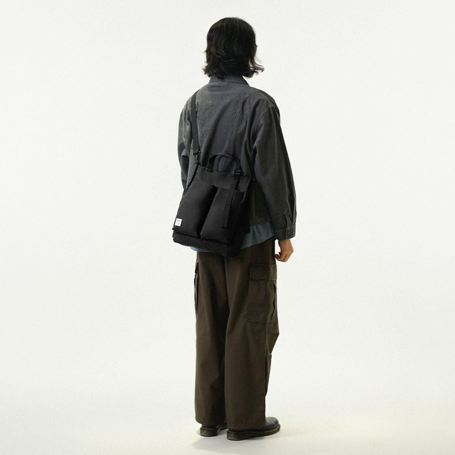 Hellolulu Luke 3 Way Vertical Tote Recycled (Flat Black)