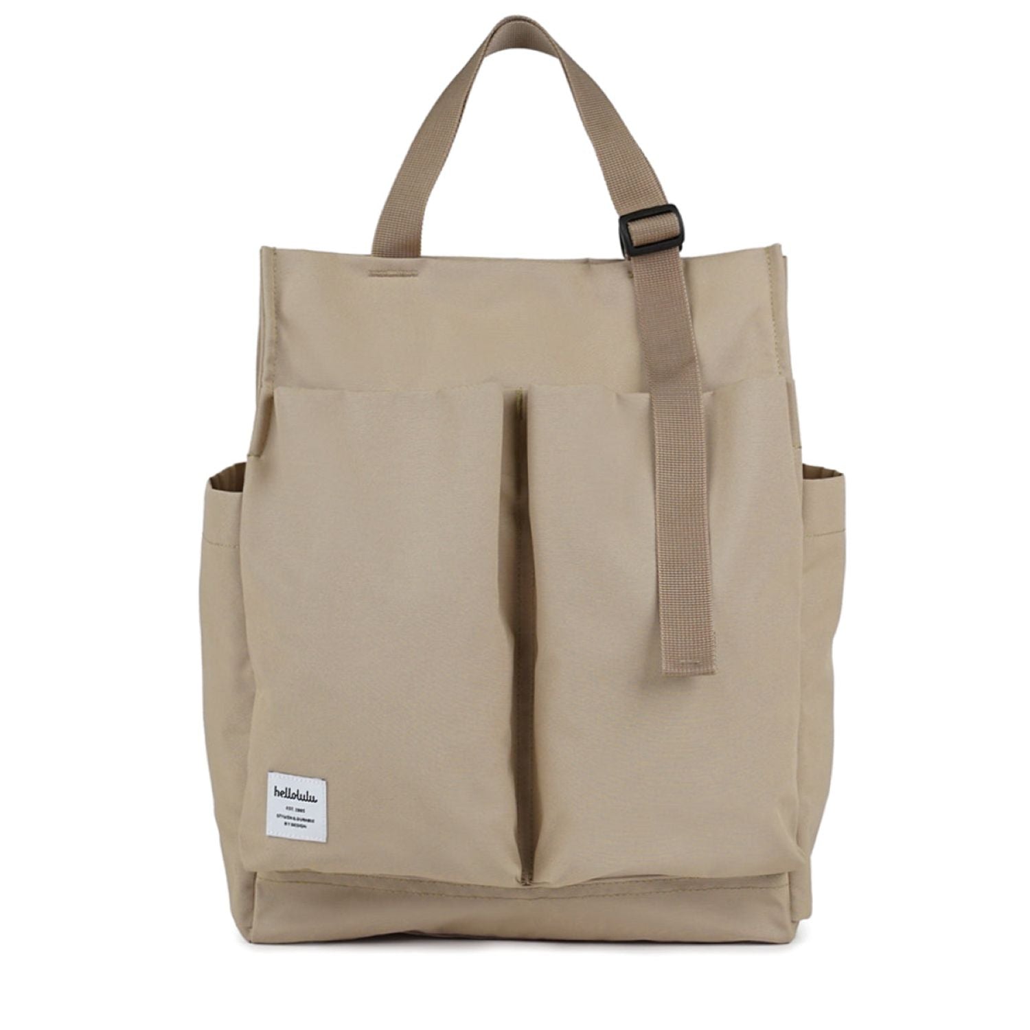 Hellolulu Luke 3 Way Vertical Tote Recycled (Fog Khaki)