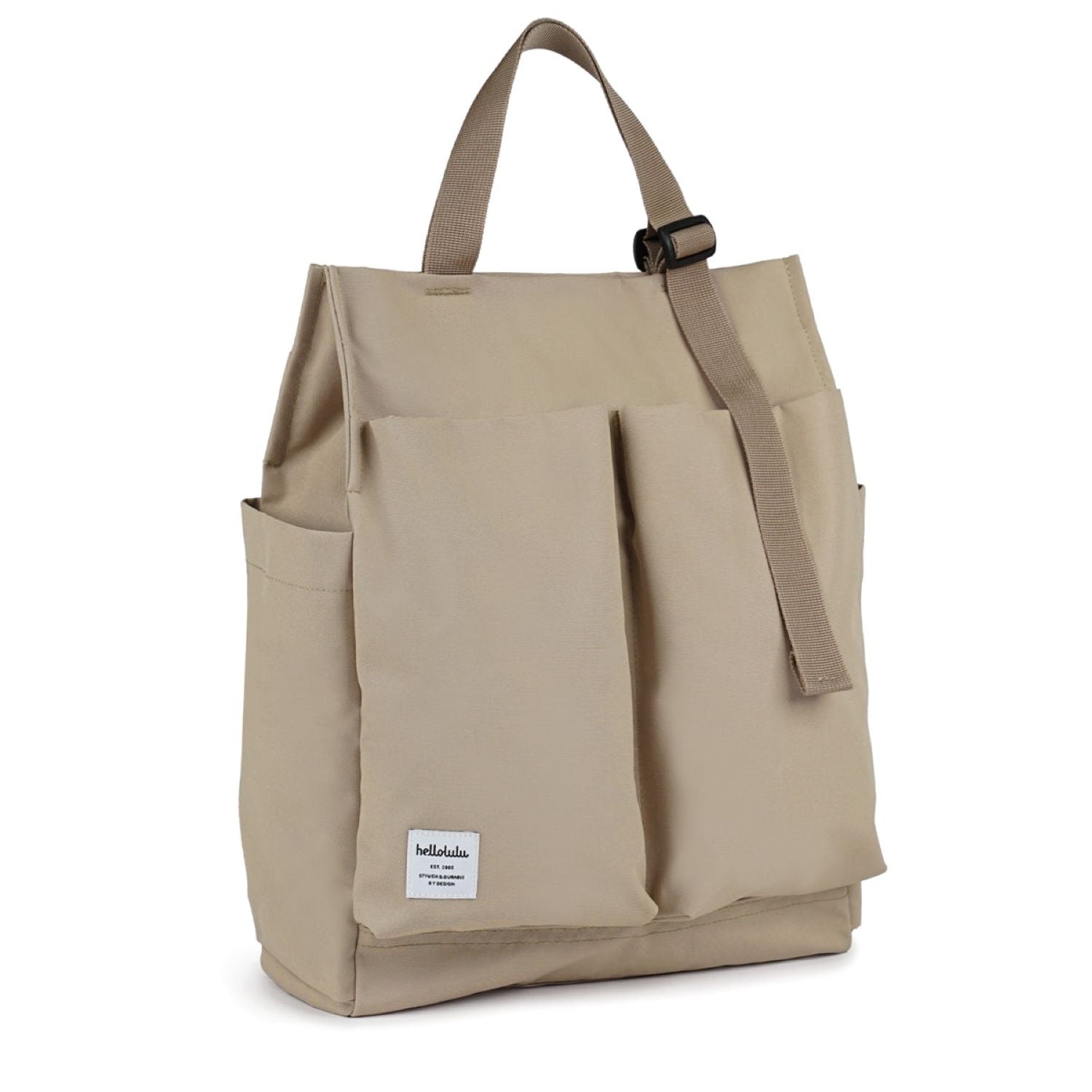 Hellolulu Luke 3 Way Vertical Tote Recycled (Fog Khaki)