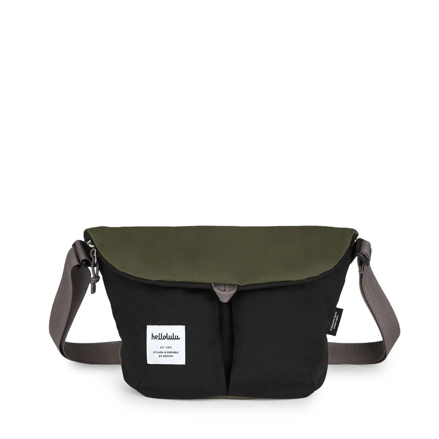 Hellolulu Mini Kasen Shoulder Bag Recycled (Capulet Olive/Flat Black)