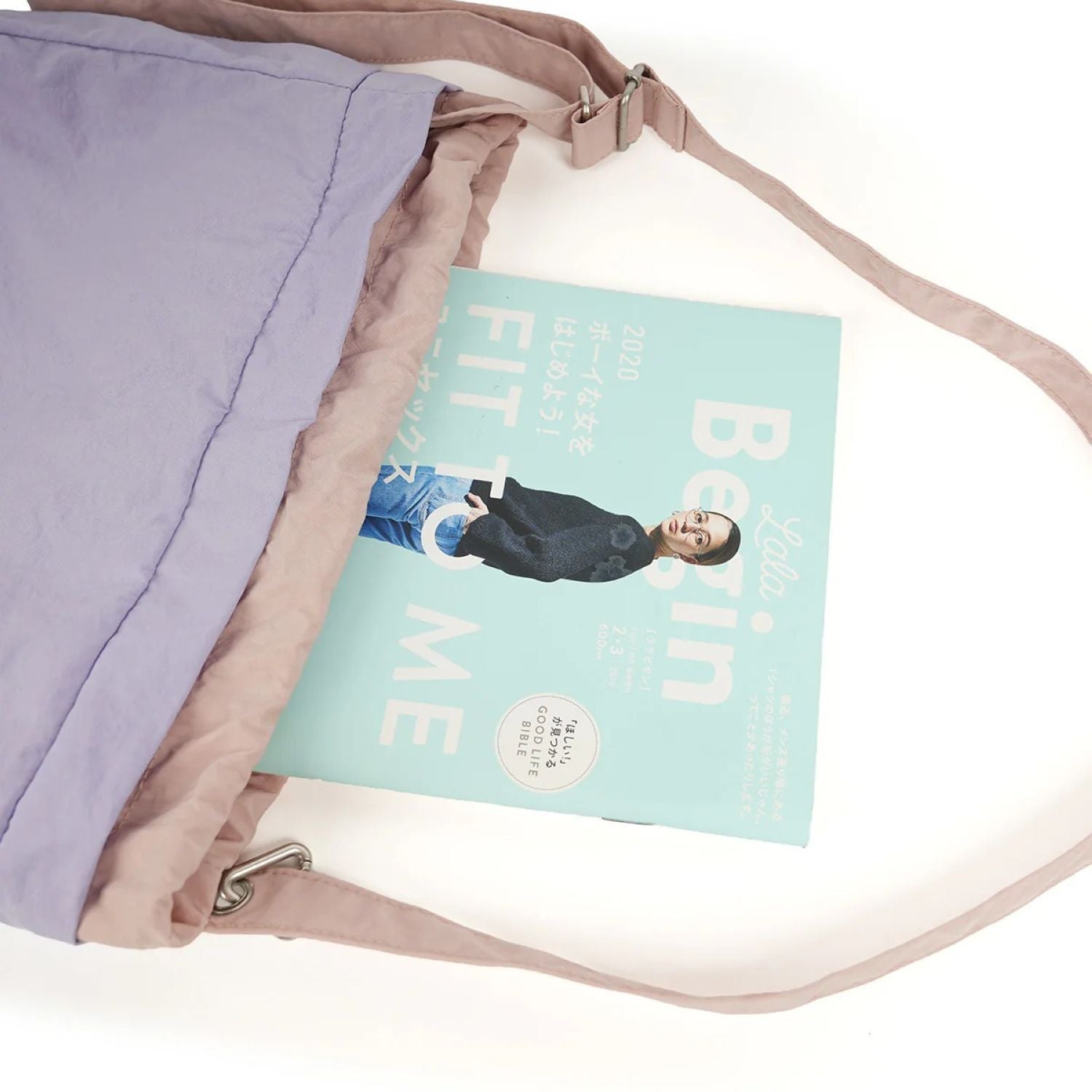 Hellolulu Noor Reversible Shoulder Bag (Hebe Purple/Candy Pink)