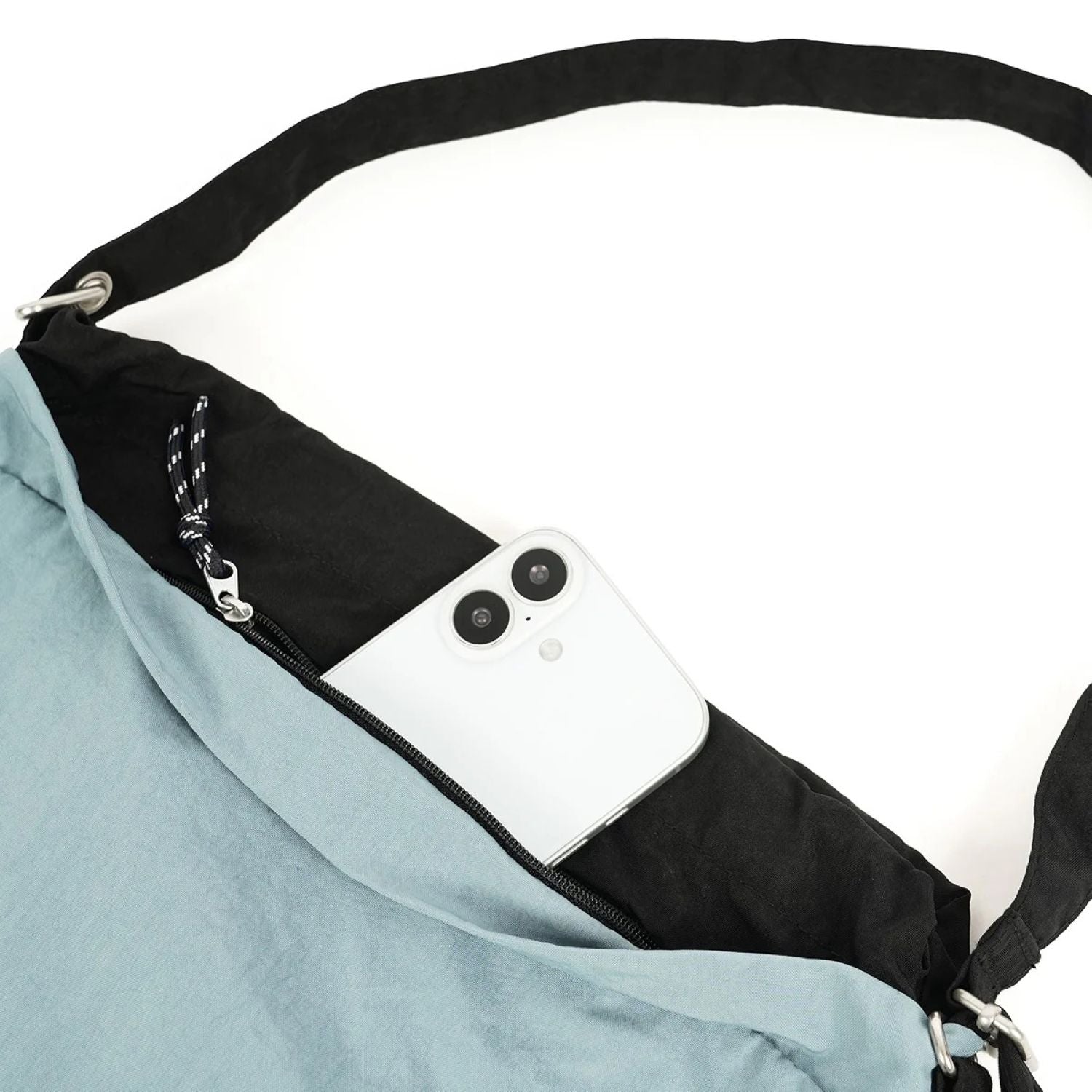 Hellolulu Noor Reversible Shoulder Bag (Soft Blue/Standard Black)