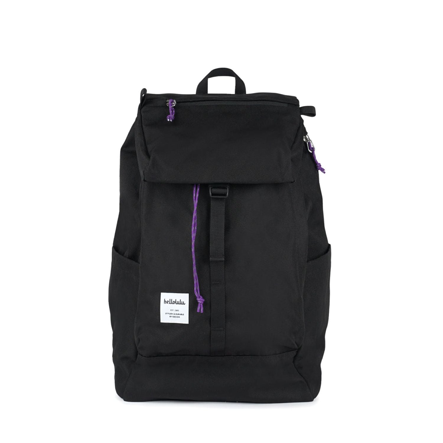 Hellolulu Saro Utility Flap Backpack M (Cool Black)