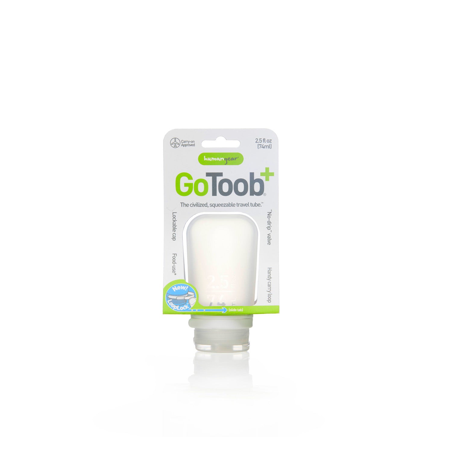 Humangear Medium Gotoob Travel Bottle 2.5Oz/74Ml (Clear)
