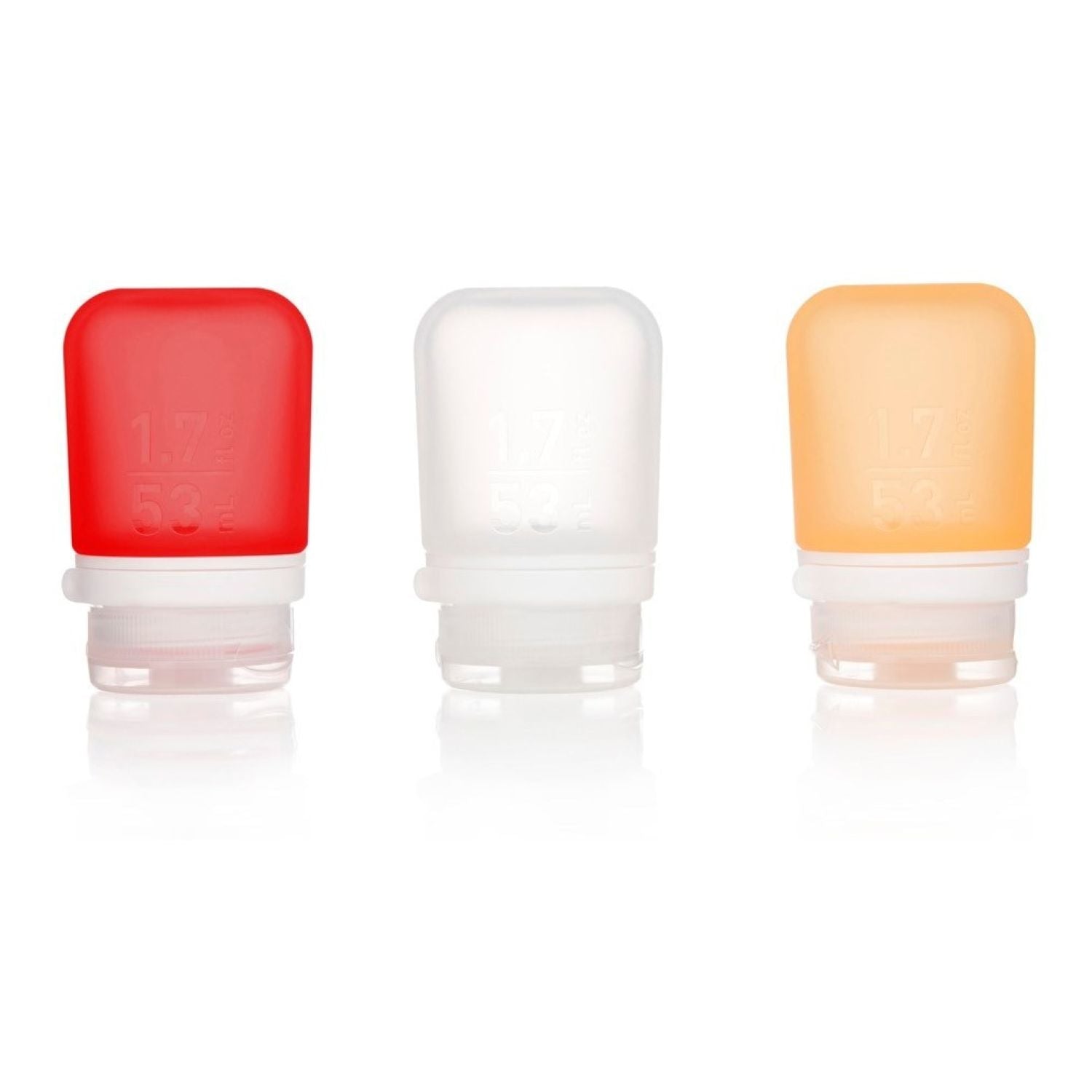 Humangear Small Gotoob Travel Bottle 1.7Oz/53Ml (Clear/Red/Orange)