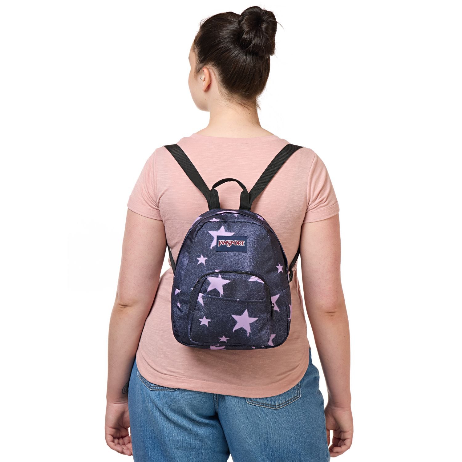Jansport Half Pint Backpack - Sprayed Stars Pastel Lilac