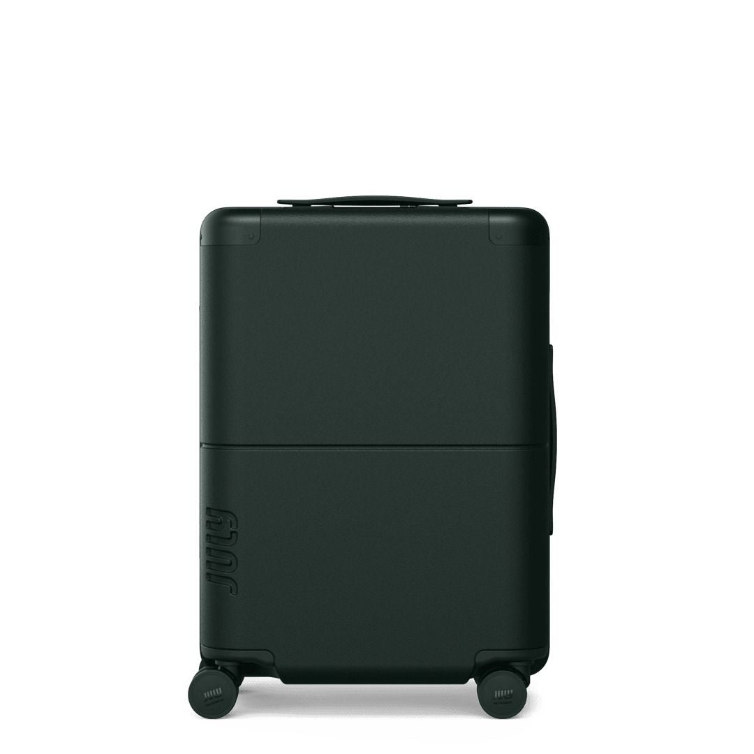 July Carry On Classic Polycarbonate 21" Luggage With Casesafe Tracking & Power Bank & Usb/Usb-C Cable - Forest