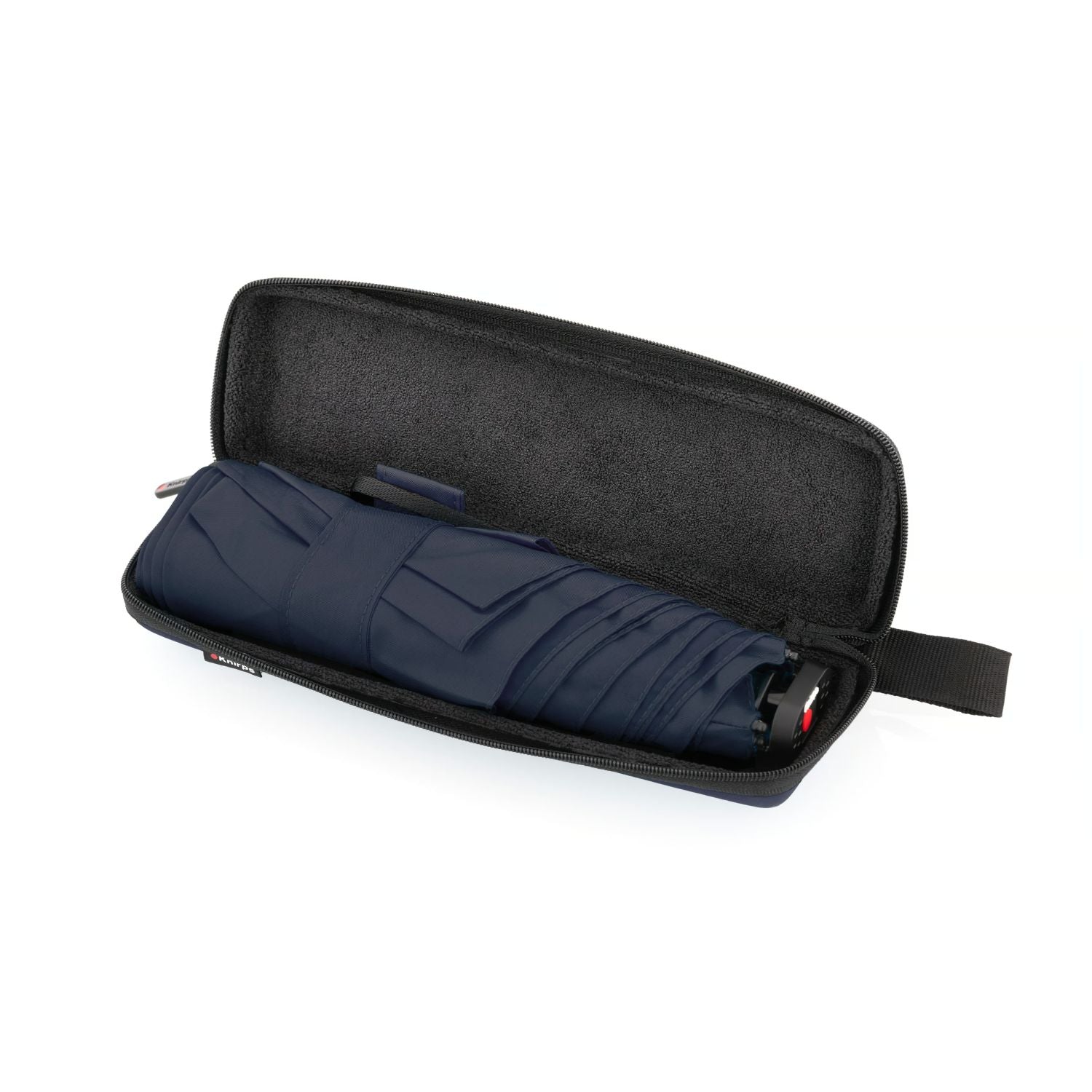 Knirps X4U Ultralight Slim Manual With Eva Case (UV Protection) - Navy / Black Inner Coating