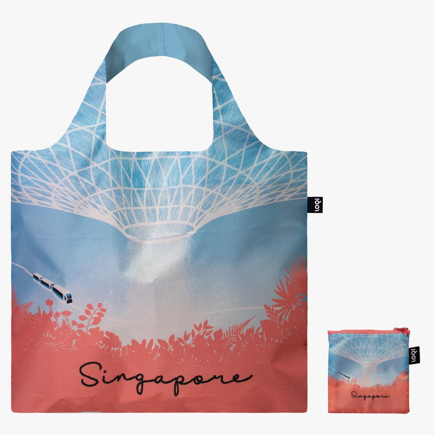 Loqi Artist Bags - Sokkuan Tye - Singapore Sights Coral
