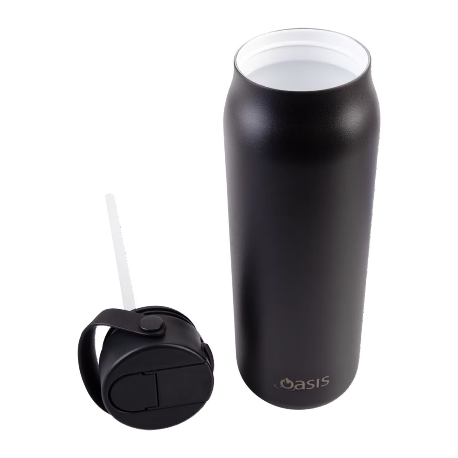 Oasis Ceramic S/S Insulated Sorrento Sipper Bottle 900ML - Black