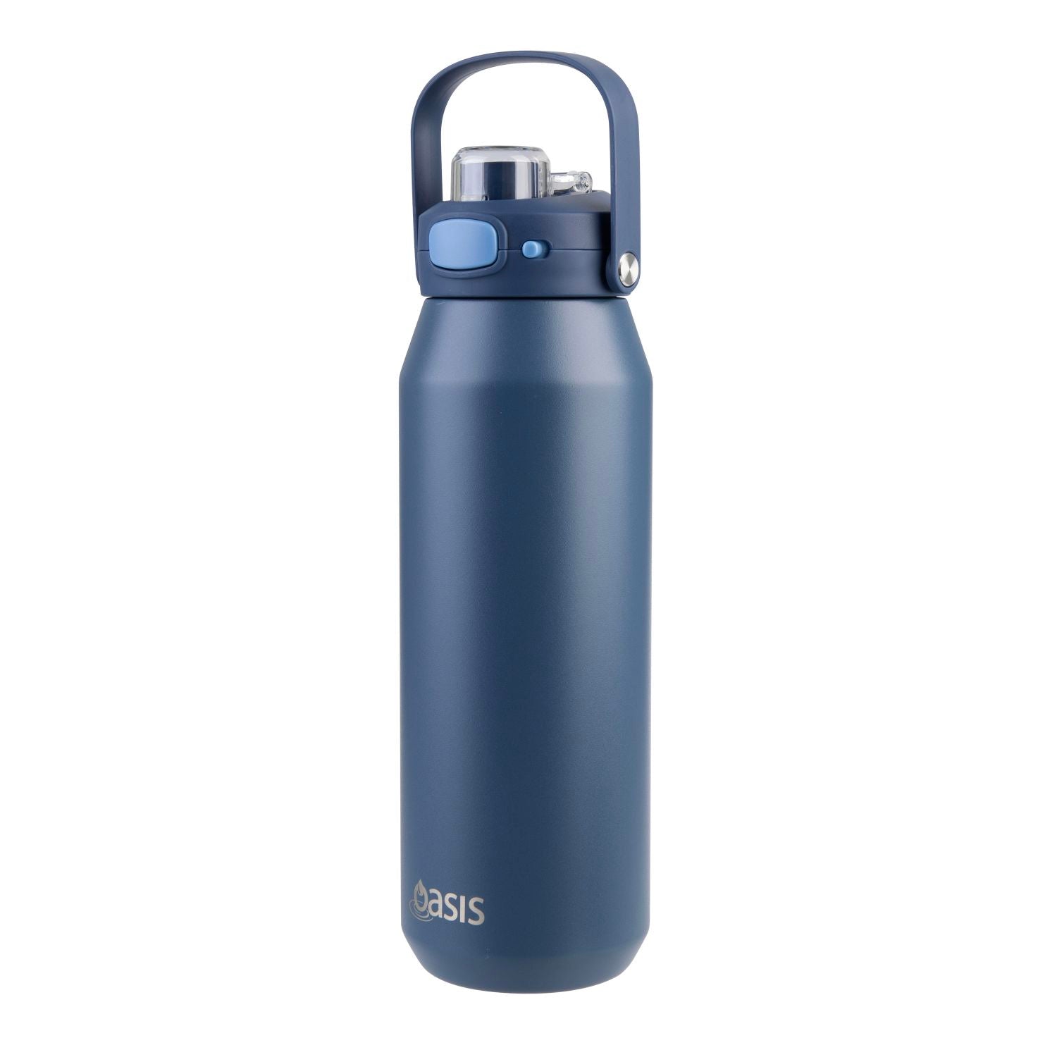 Oasis Ceramic S/S Triple Wall Capri Quick Release Drink Bottle 1L - Indigo