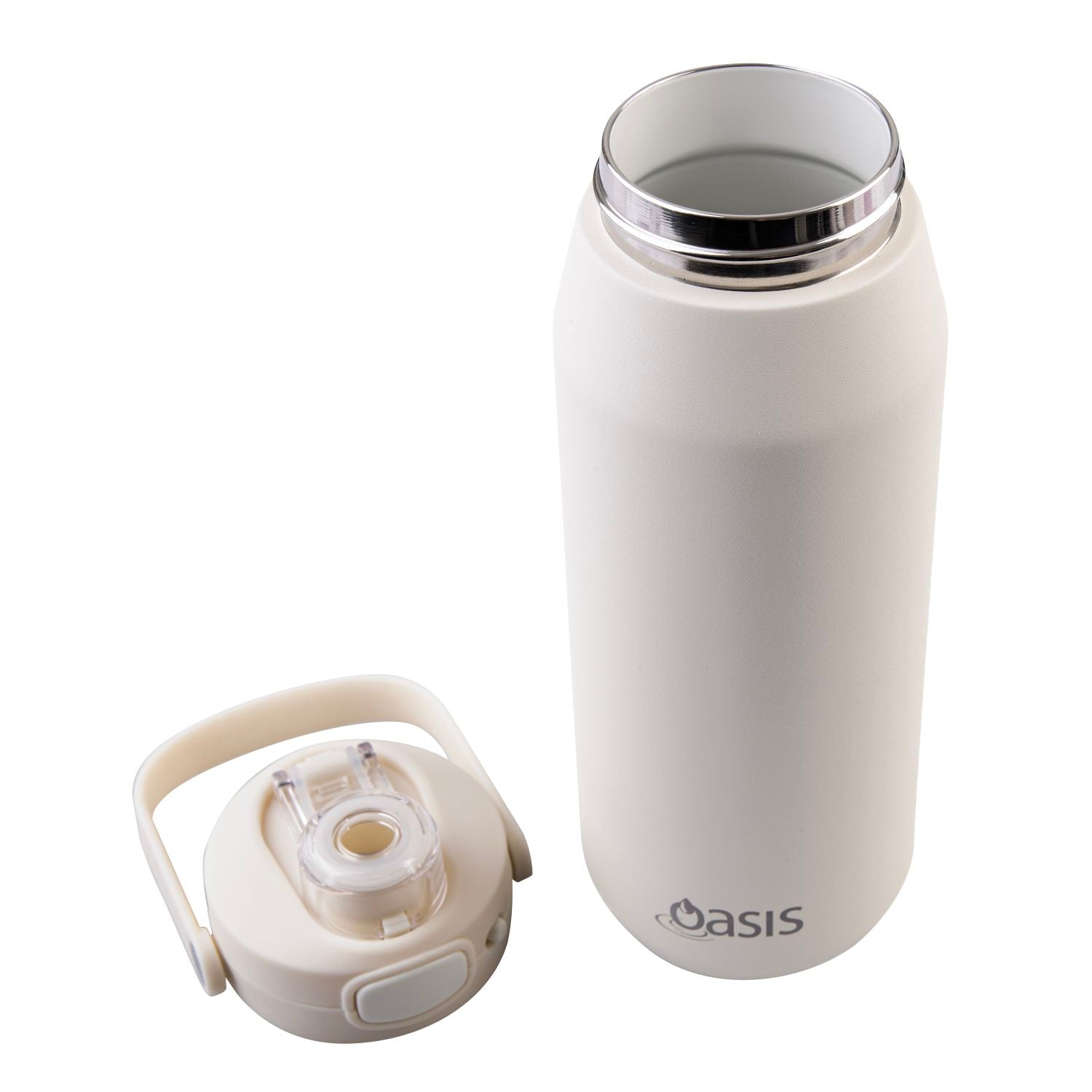 Oasis Ceramic S/S Triple Wall Capri Quick Release Drink Bottle Cap Only - Alabaster